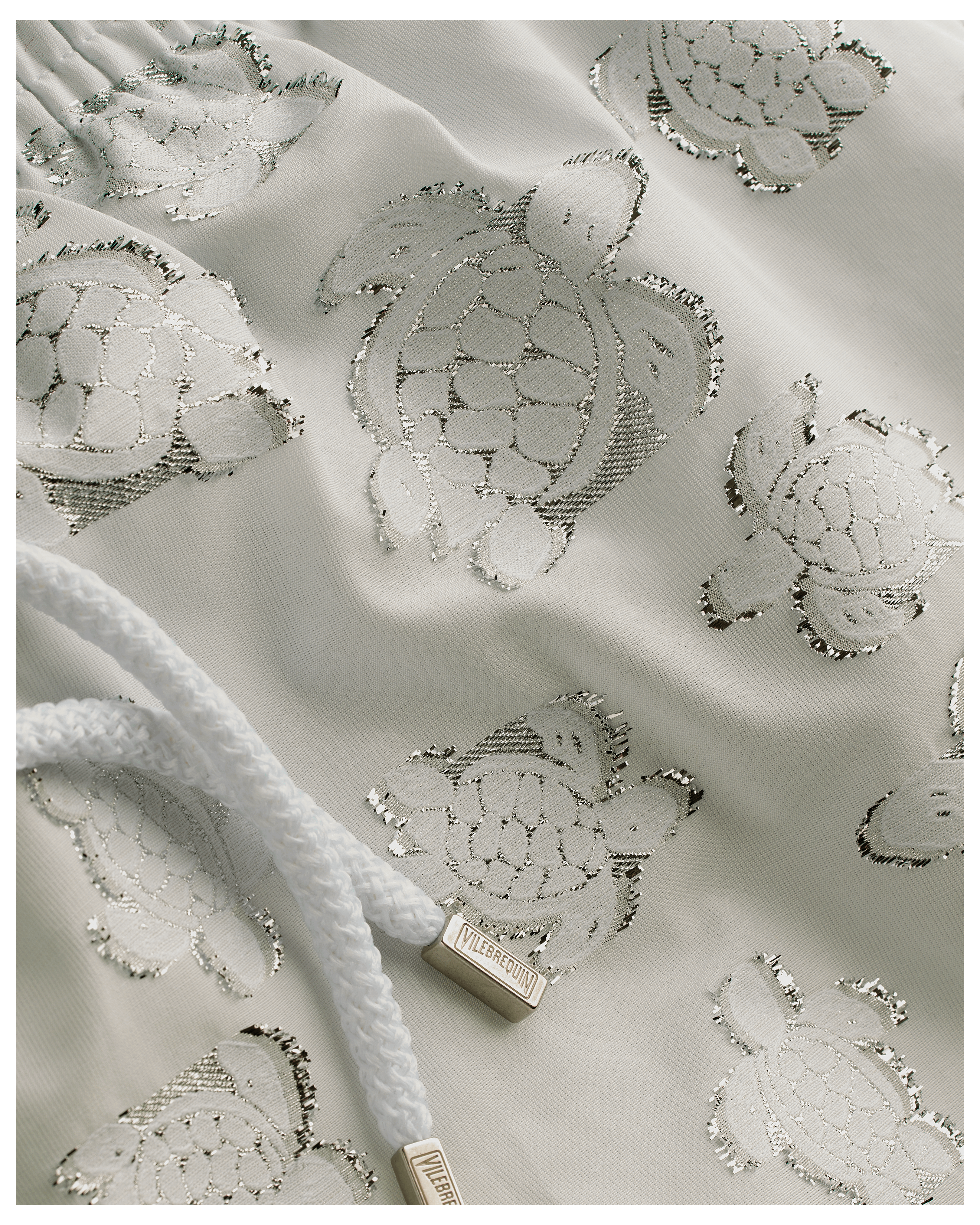 Men Swim Shorts Ronde des tortues Jacquard WHITE supp1 view
