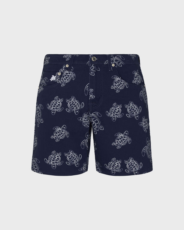 Vilebrequin - Men Bermuda Shorts Ronde Des Tortues - Bermuda - Garonne - Blue - Size 34