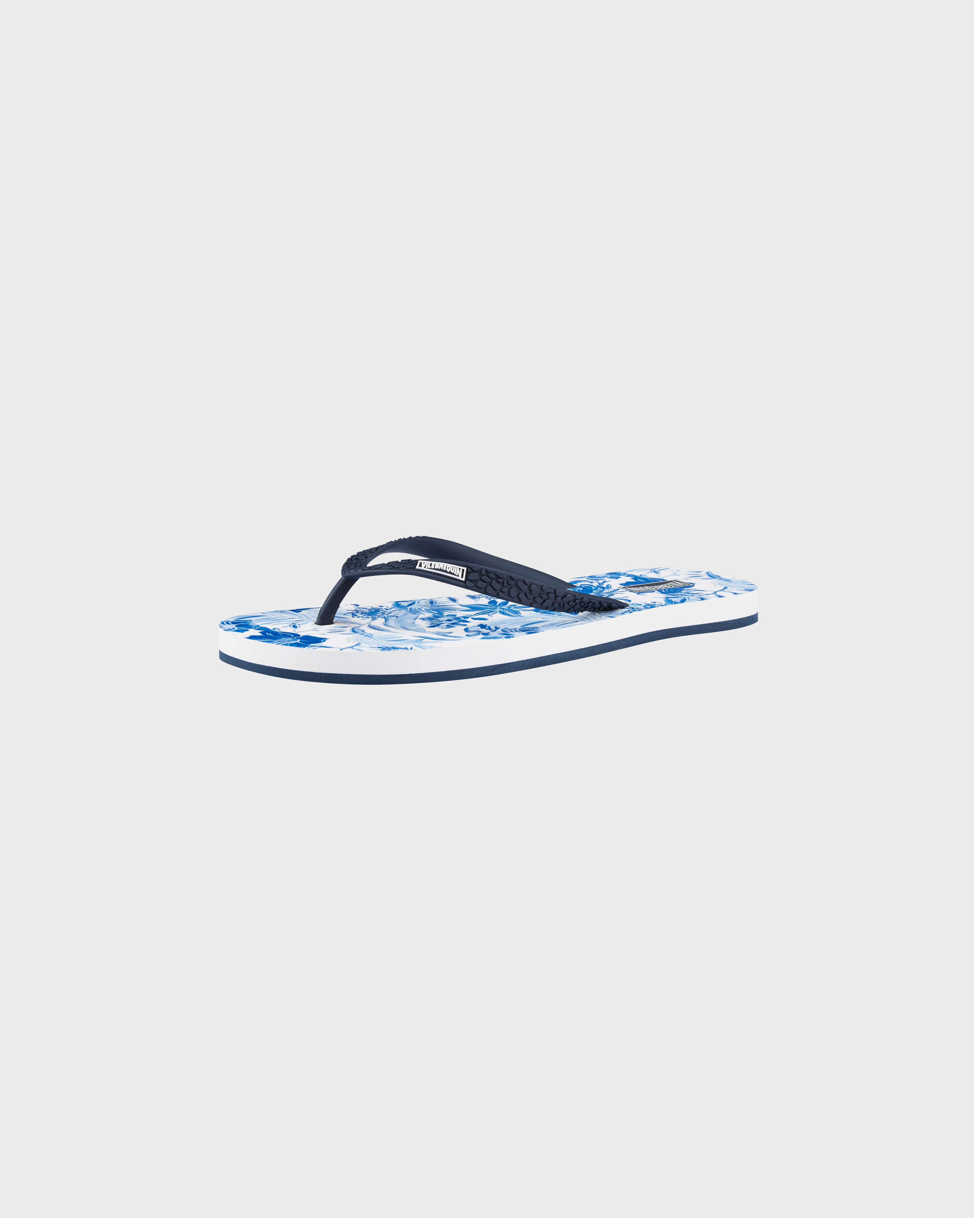 Tongs de plage femme Tahiti Flowers BLANC back view
