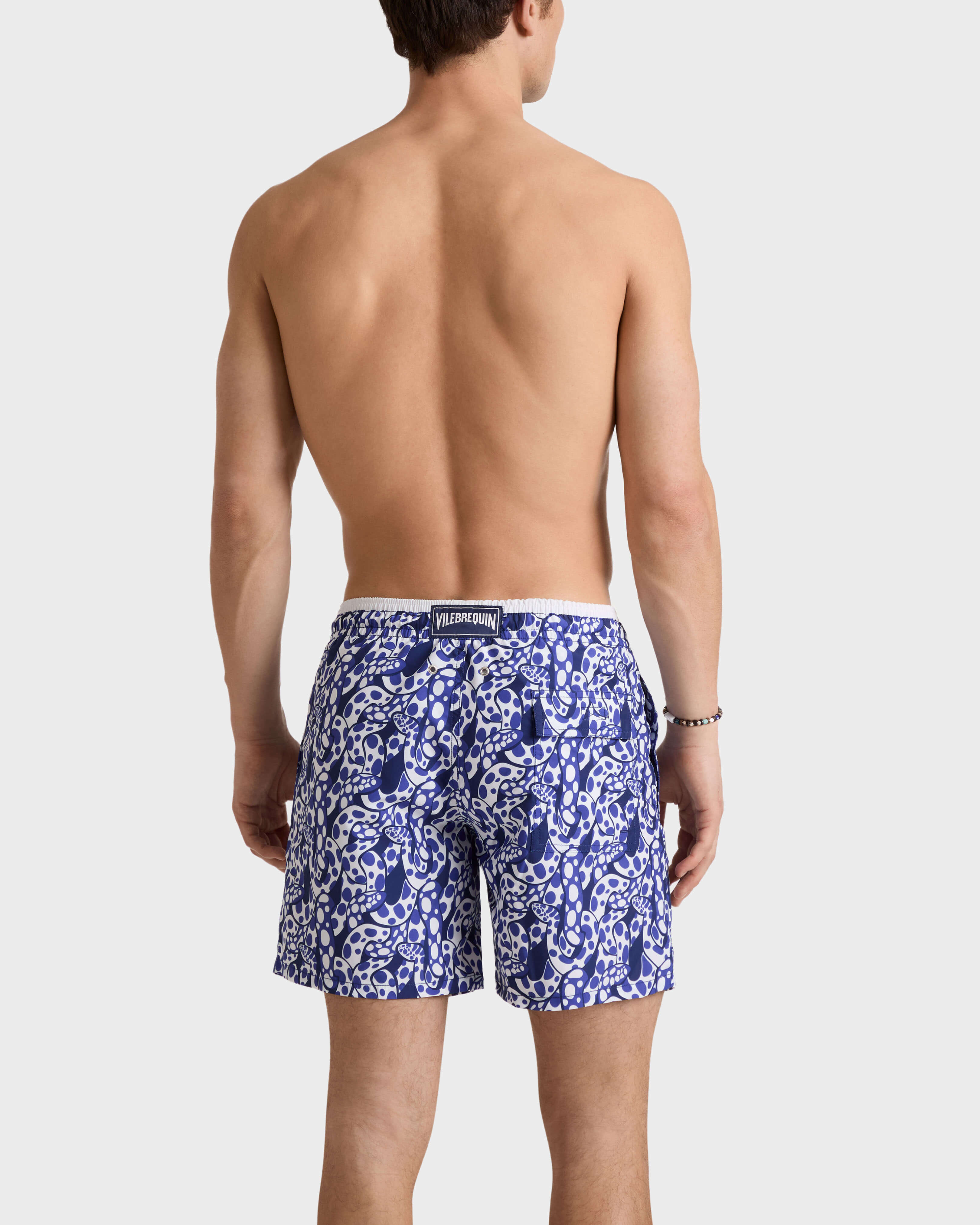 Zweifarbige Drymobius Badeshorts für Herren INK backworn view