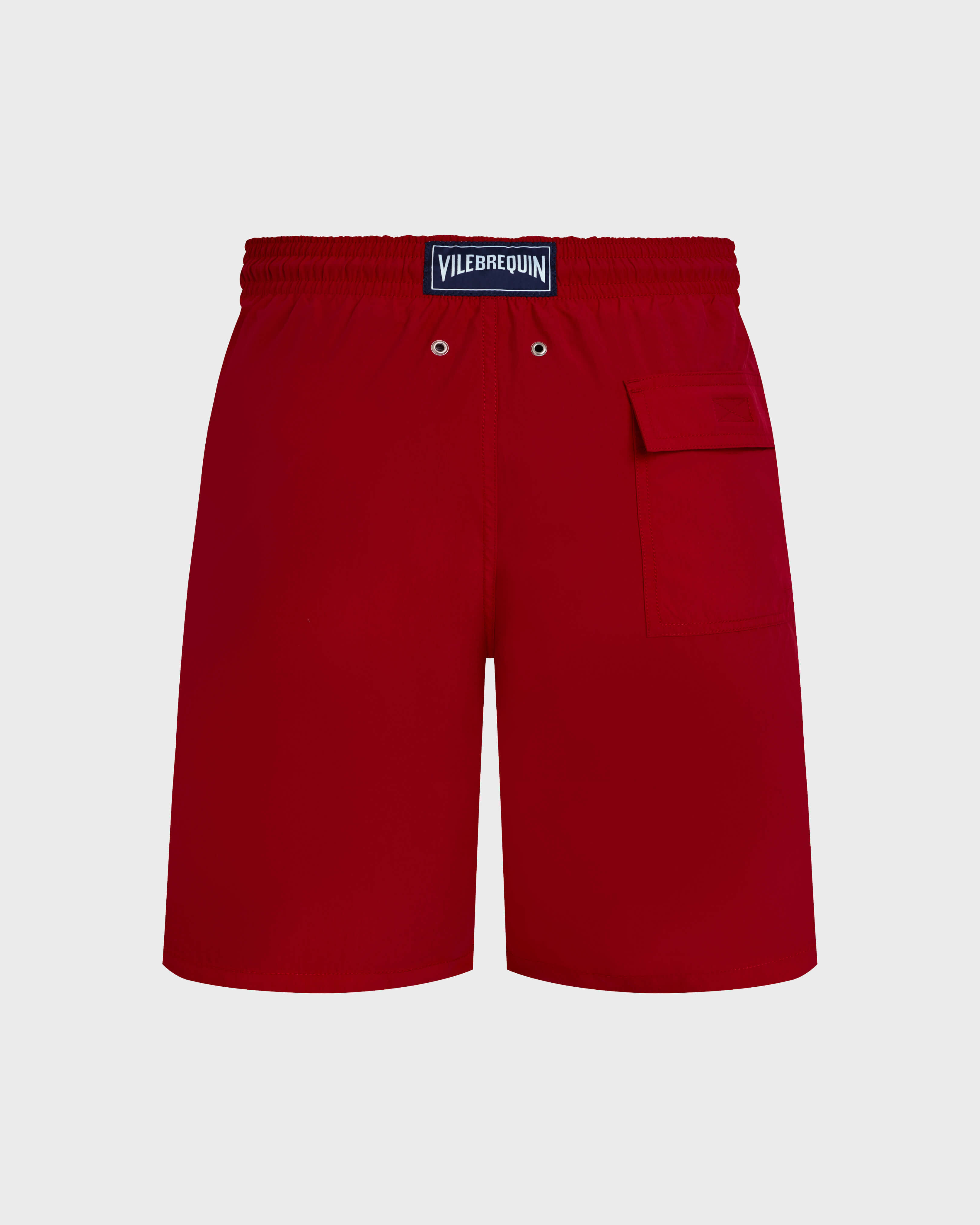 Men Long Swim Shorts Water-reactive Ronde des Tortues LIPSTICK back view
