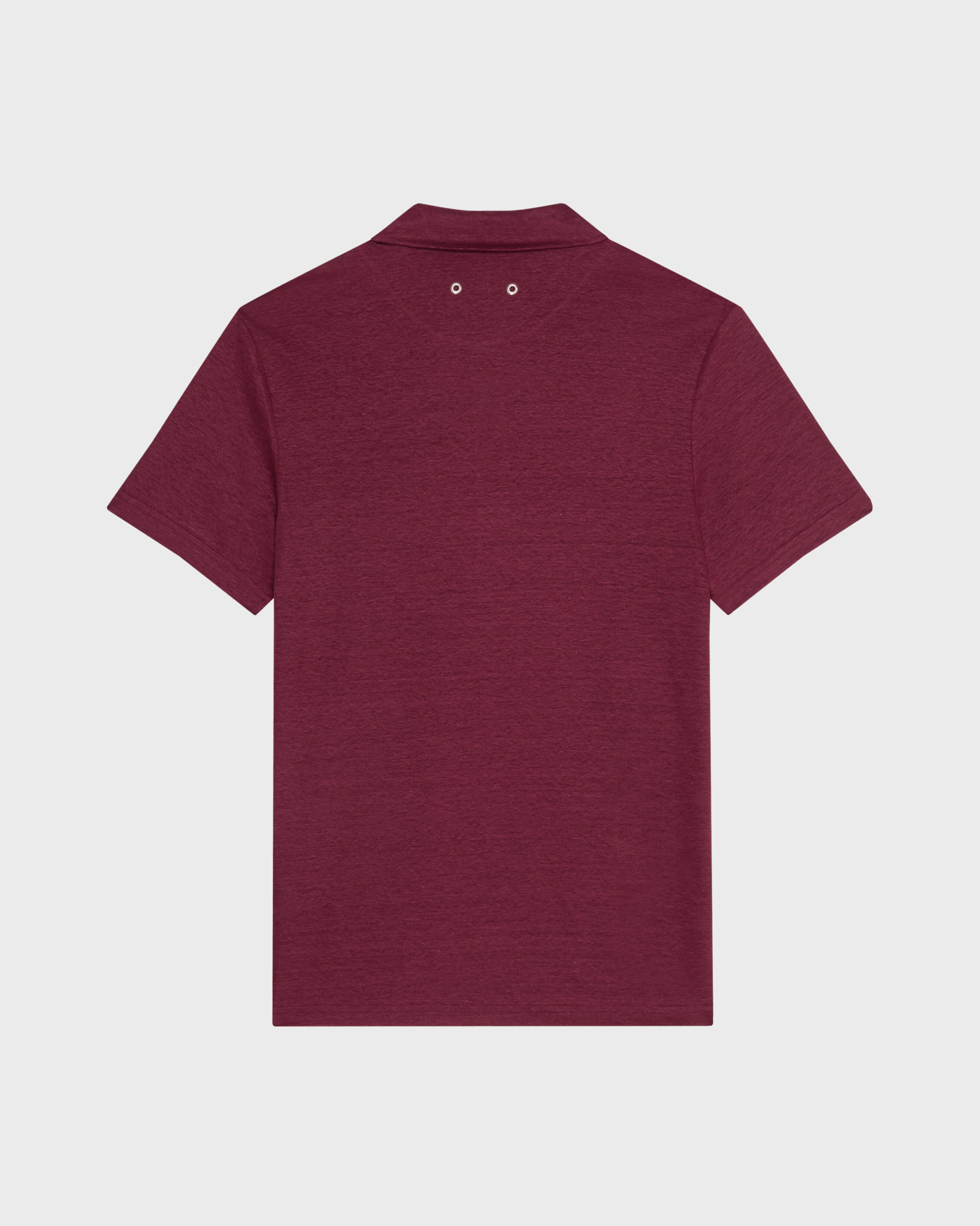 Polo en jersey de lin homme uni BACCHUS back view