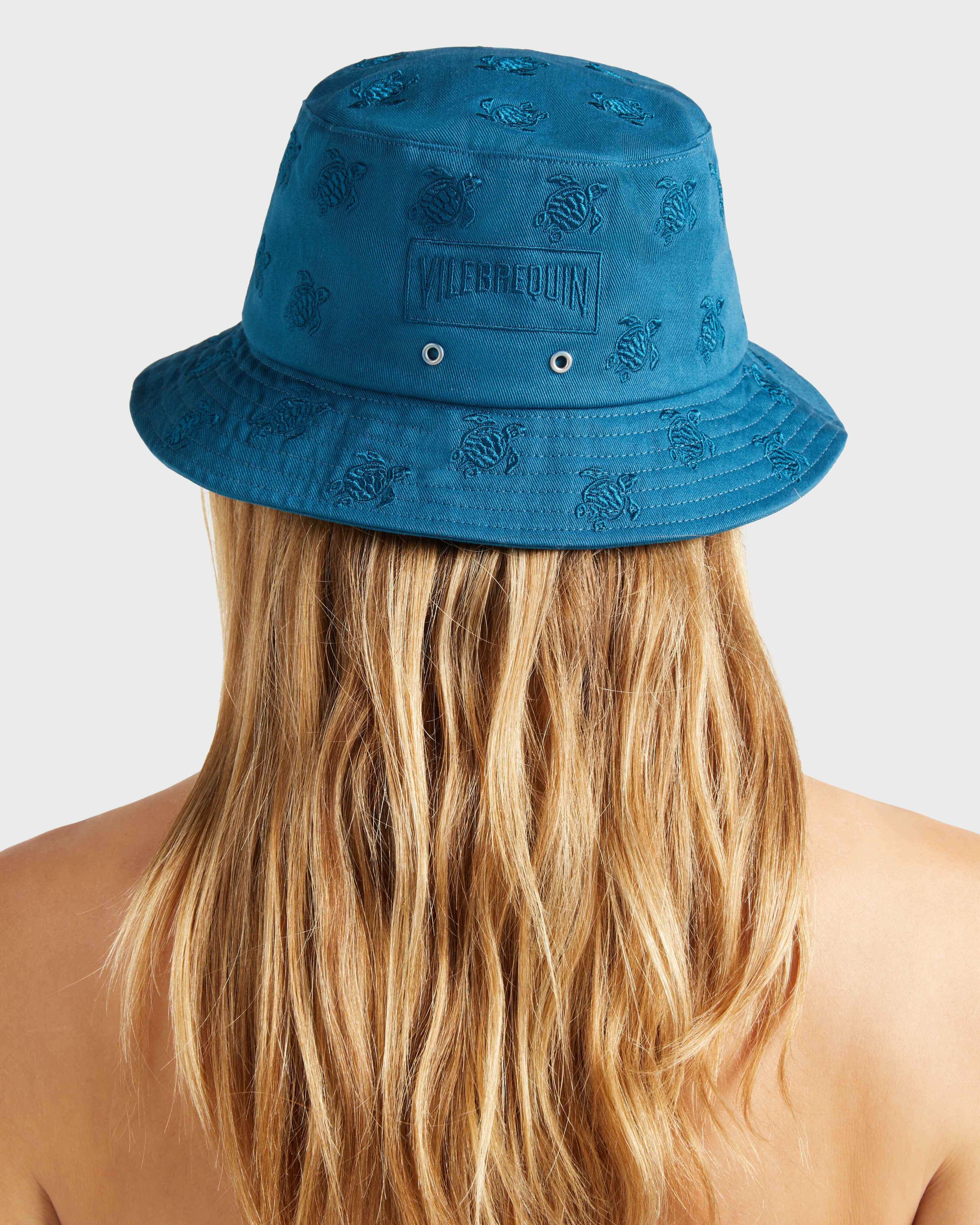 Embroidered Bucket Hat Turtles All Over PEACOCK supp3 view