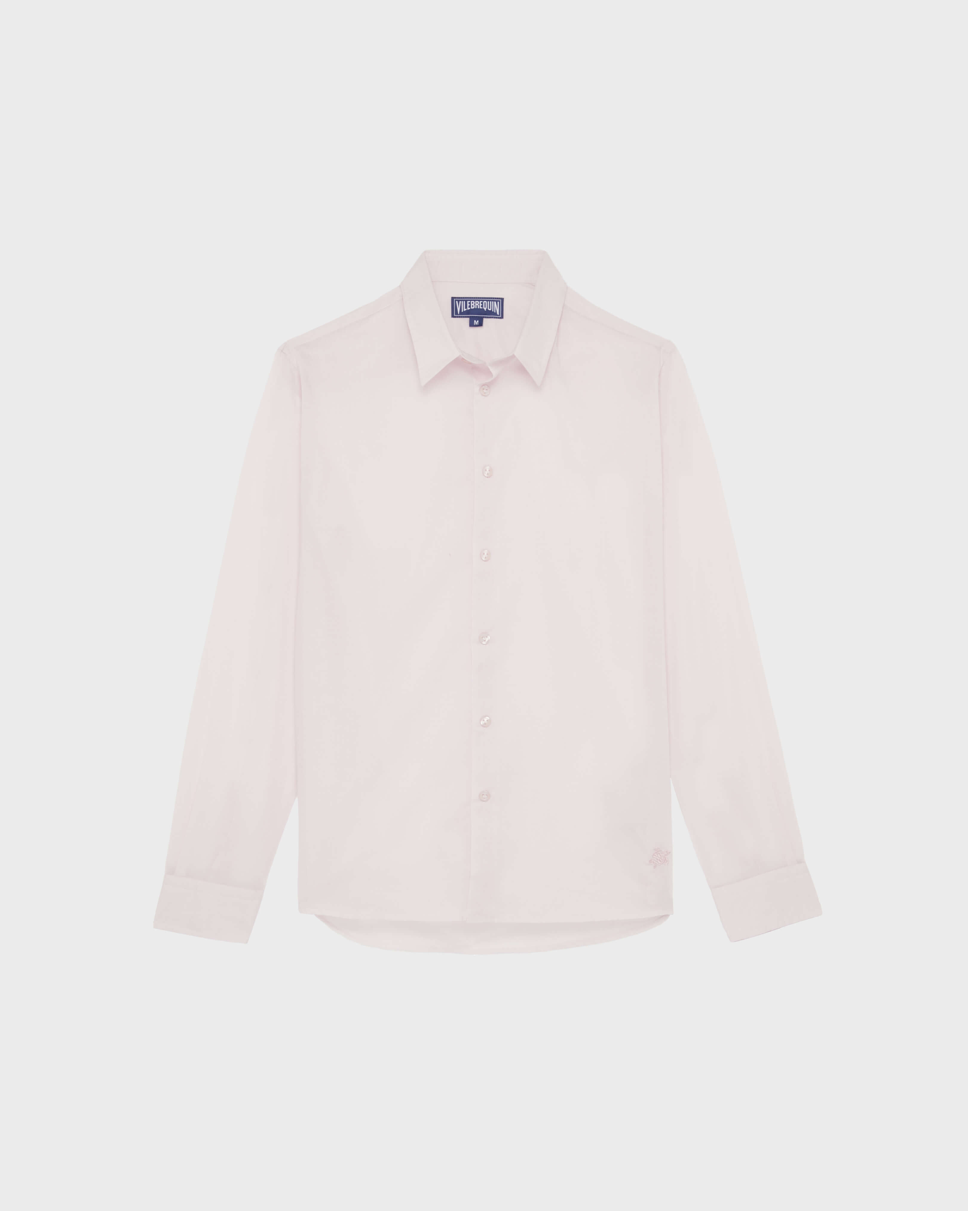 Cotton Voile Lightweight Shirt Solid PETALE / PINK front view