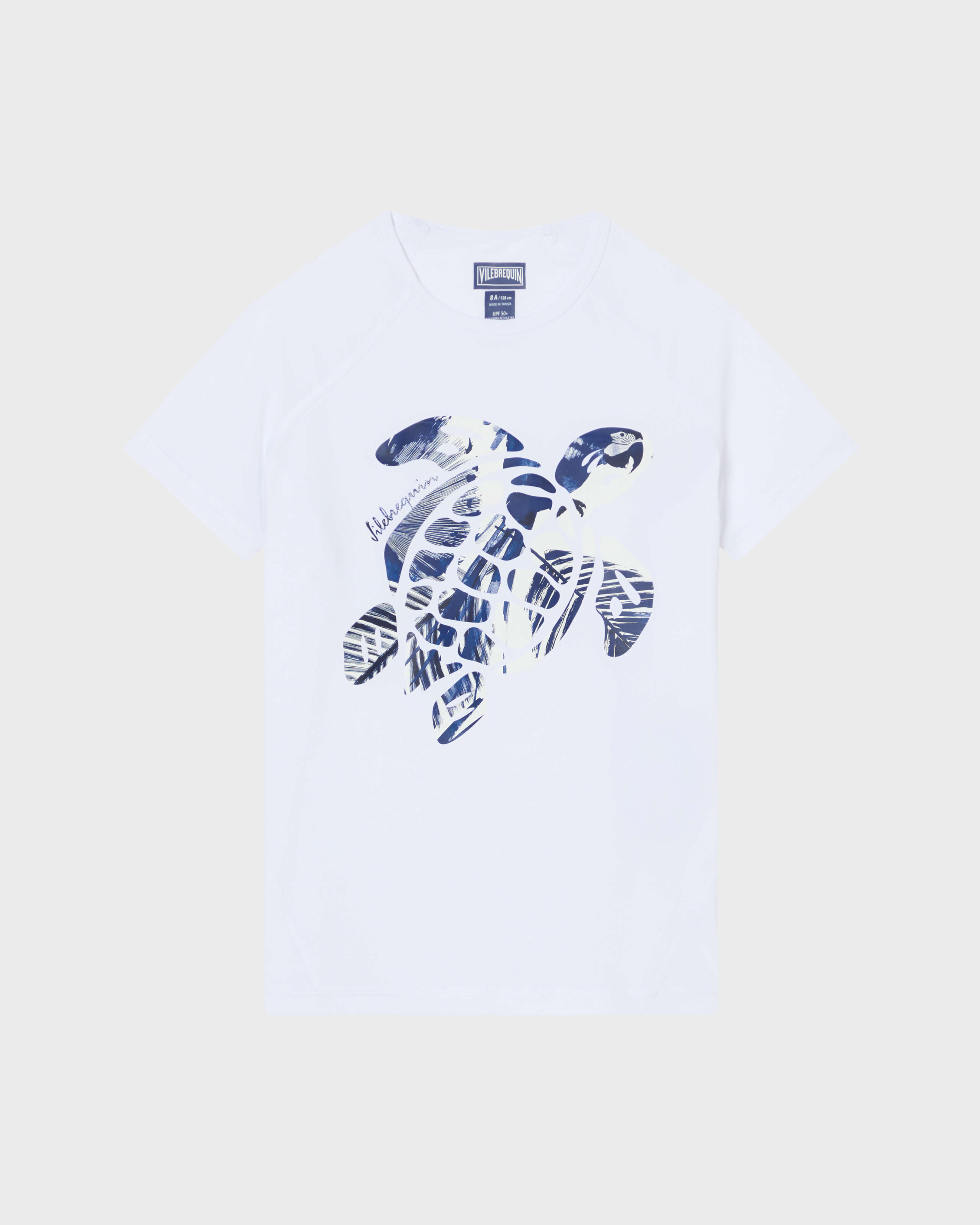 Rash guard bambina a maniche corte Papagaio Turtle BIANCO front view