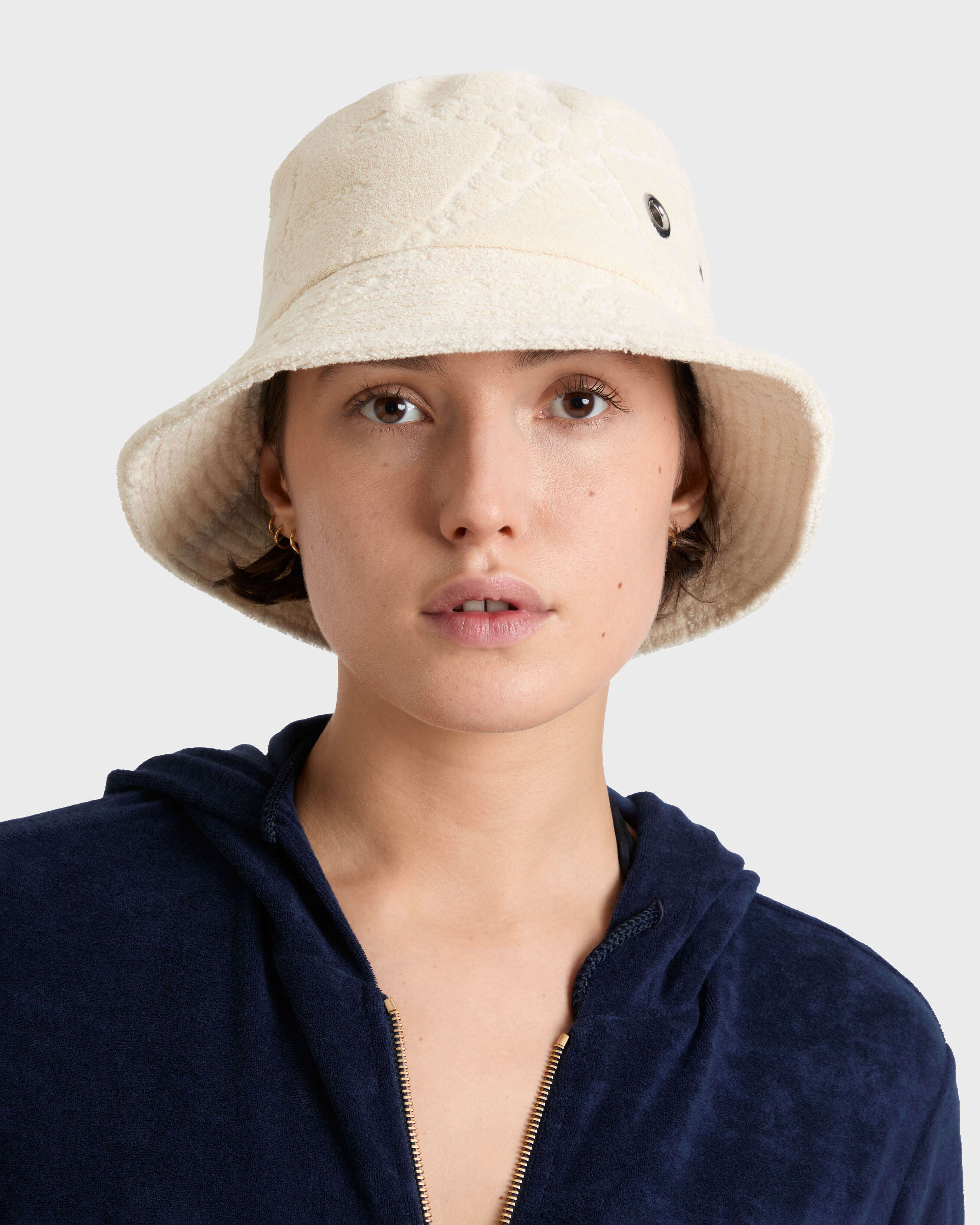 Cappello da pescatore in spugna Starfish Jacquard BRUME frontworn view