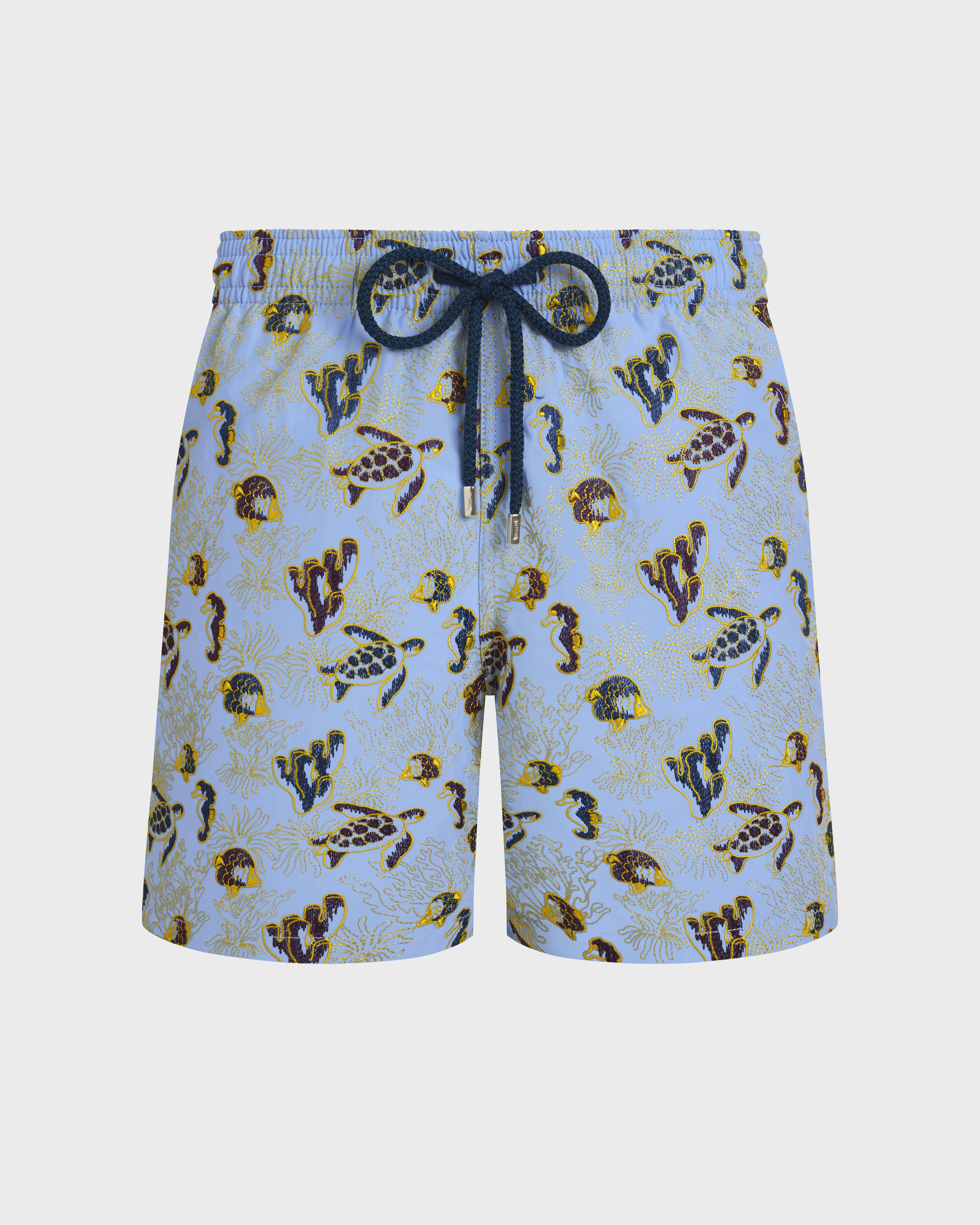 Bañador con bordado Aquatic Life para hombre - Edición limitada FLAX FLOWER front view