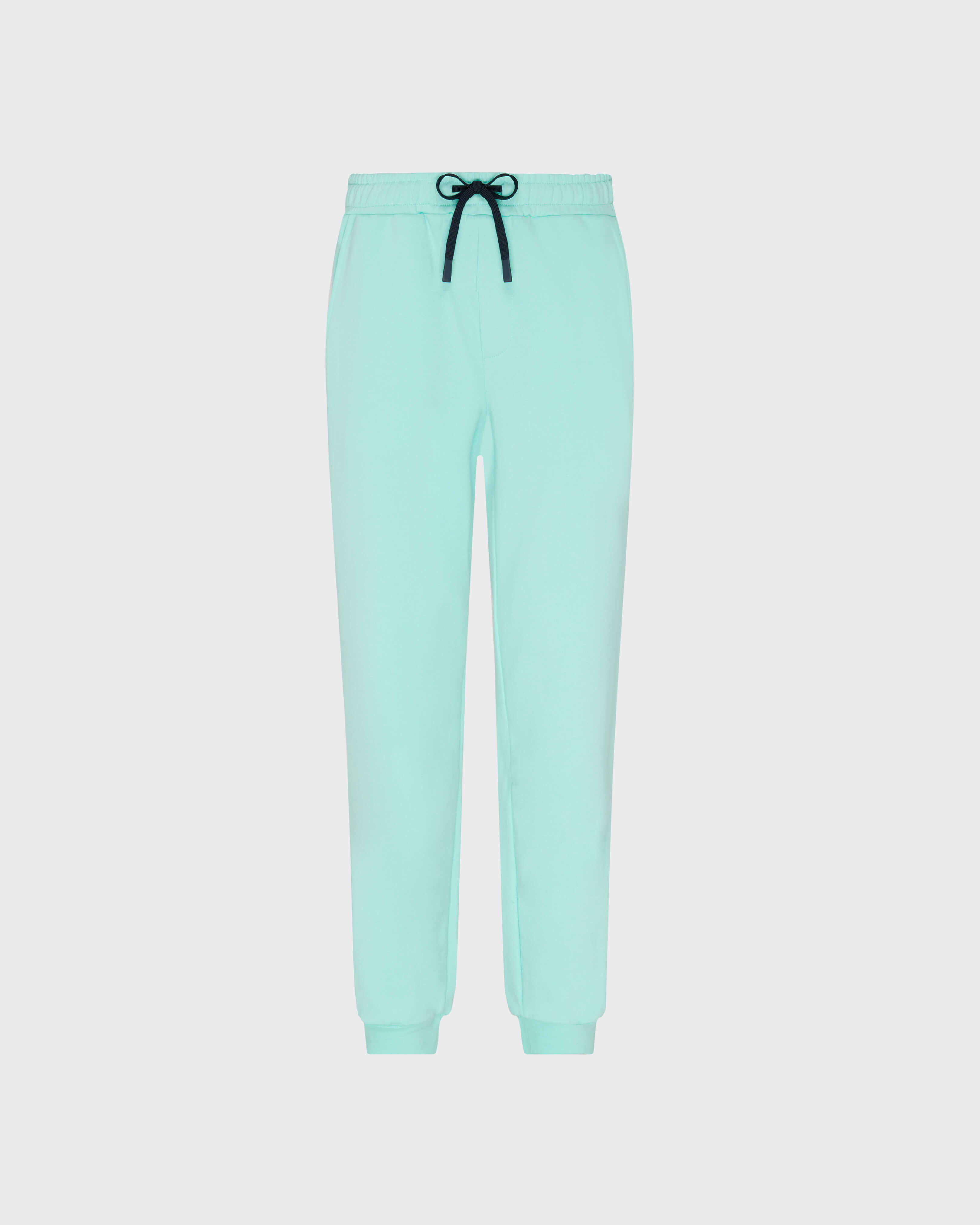 Men Jogger Cotton Pants Solid CARIBBEAN front view