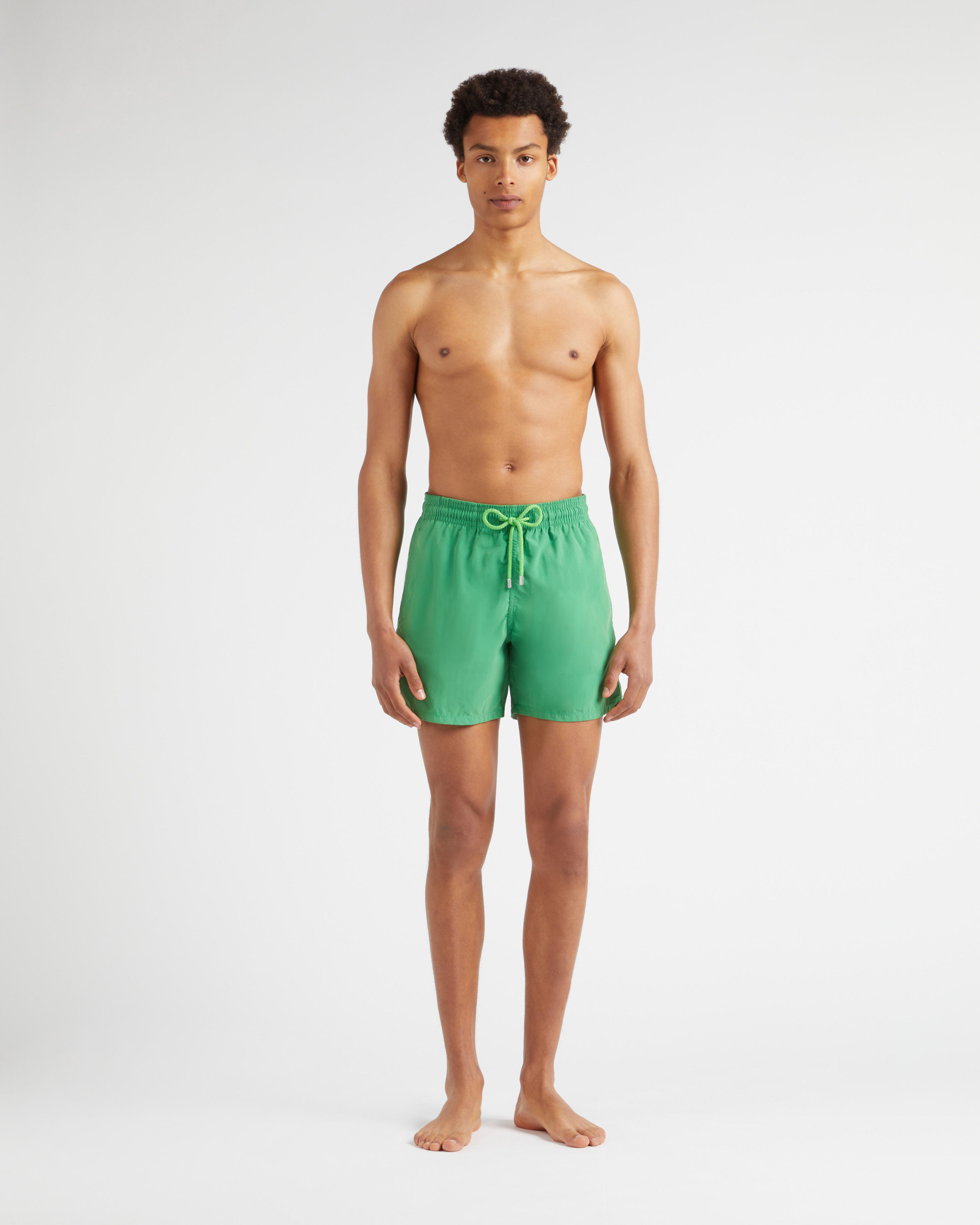 Men Swim Shorts Solid CHIVE frontworn view