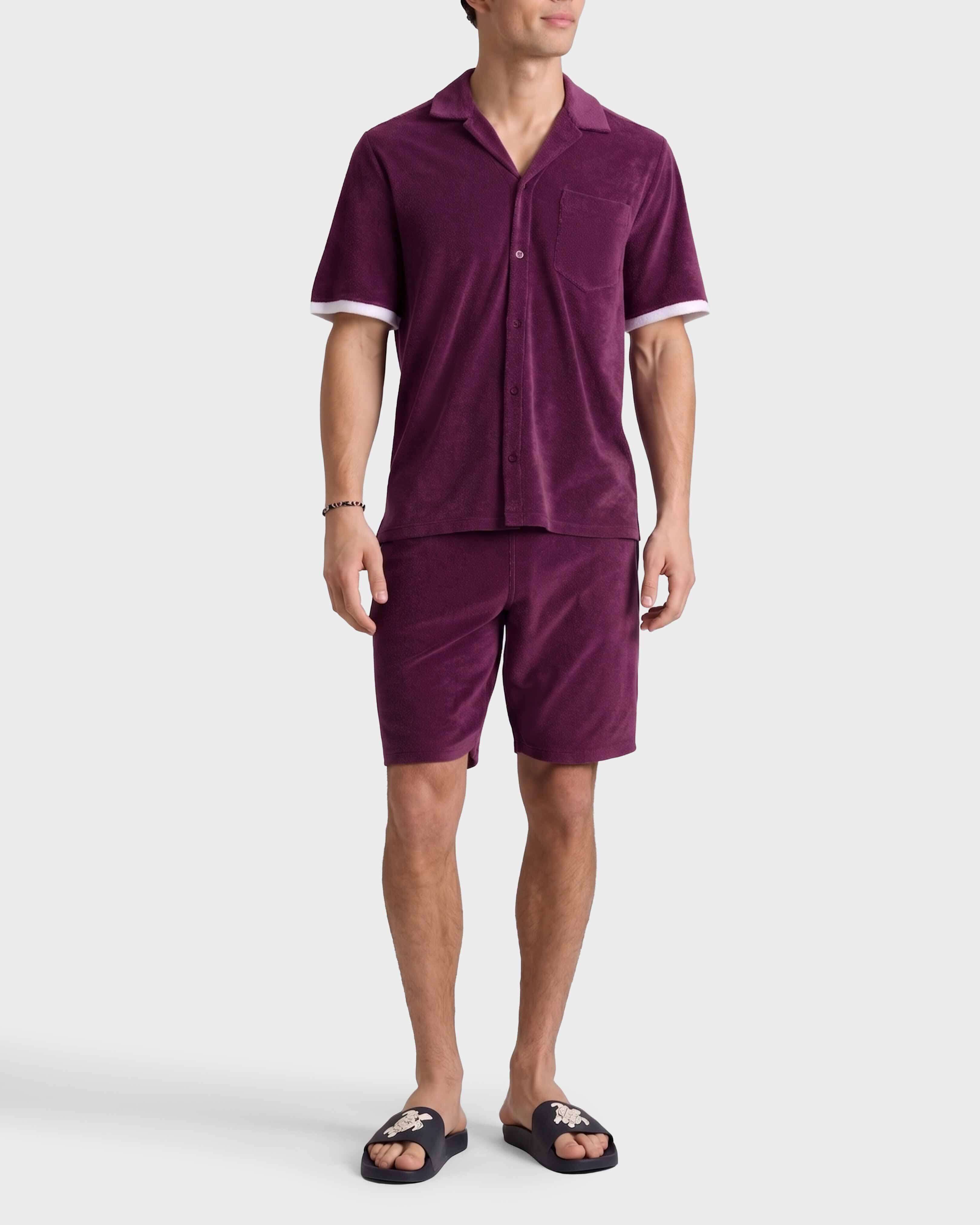 Bermuda uomo in spugna tinta unita KERALA frontworn view