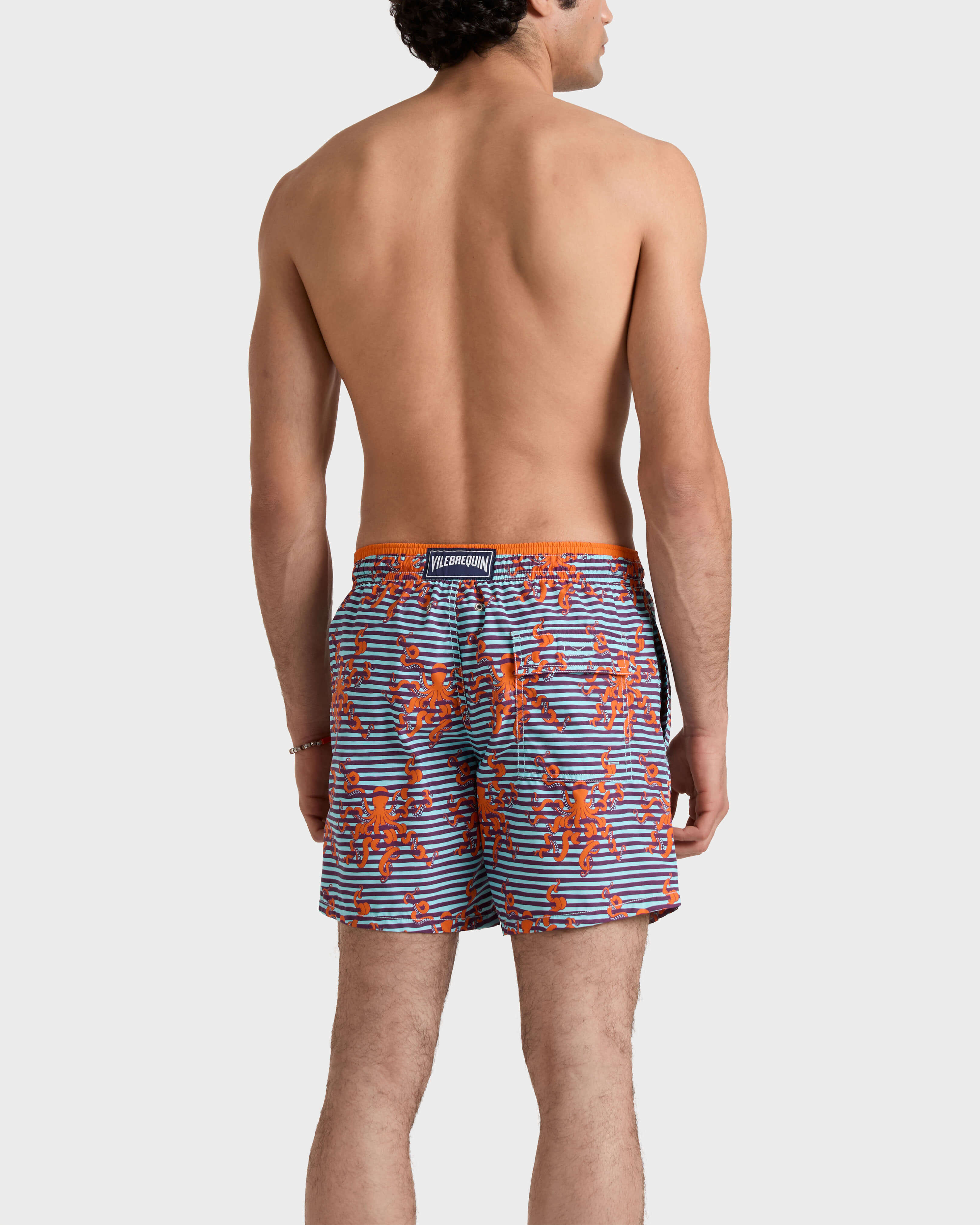 Maillot de bain homme Octopus in Stripes OXYGENE backworn view