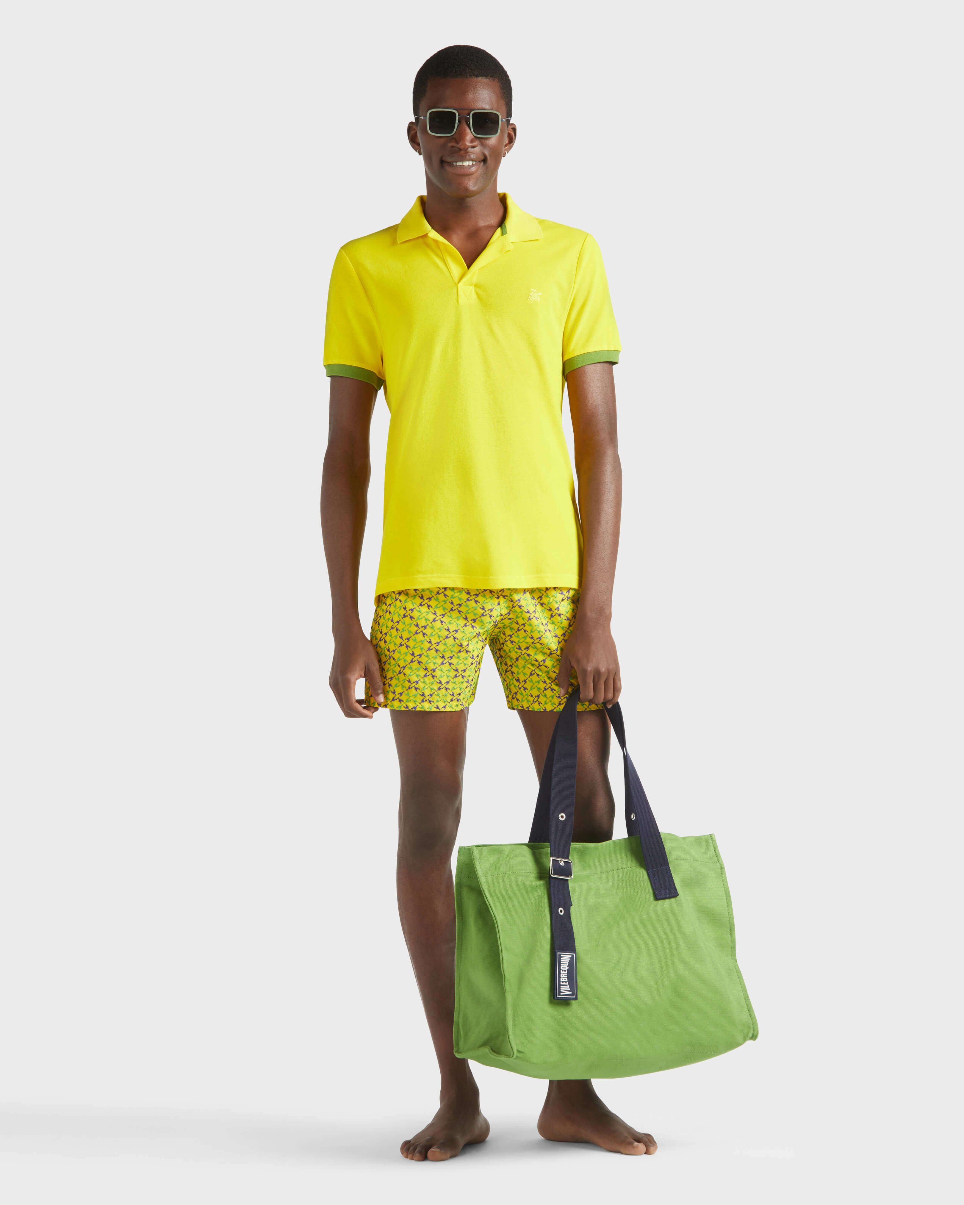 Men Cotton Pique Polo Shirt Solid SUN supp1 view