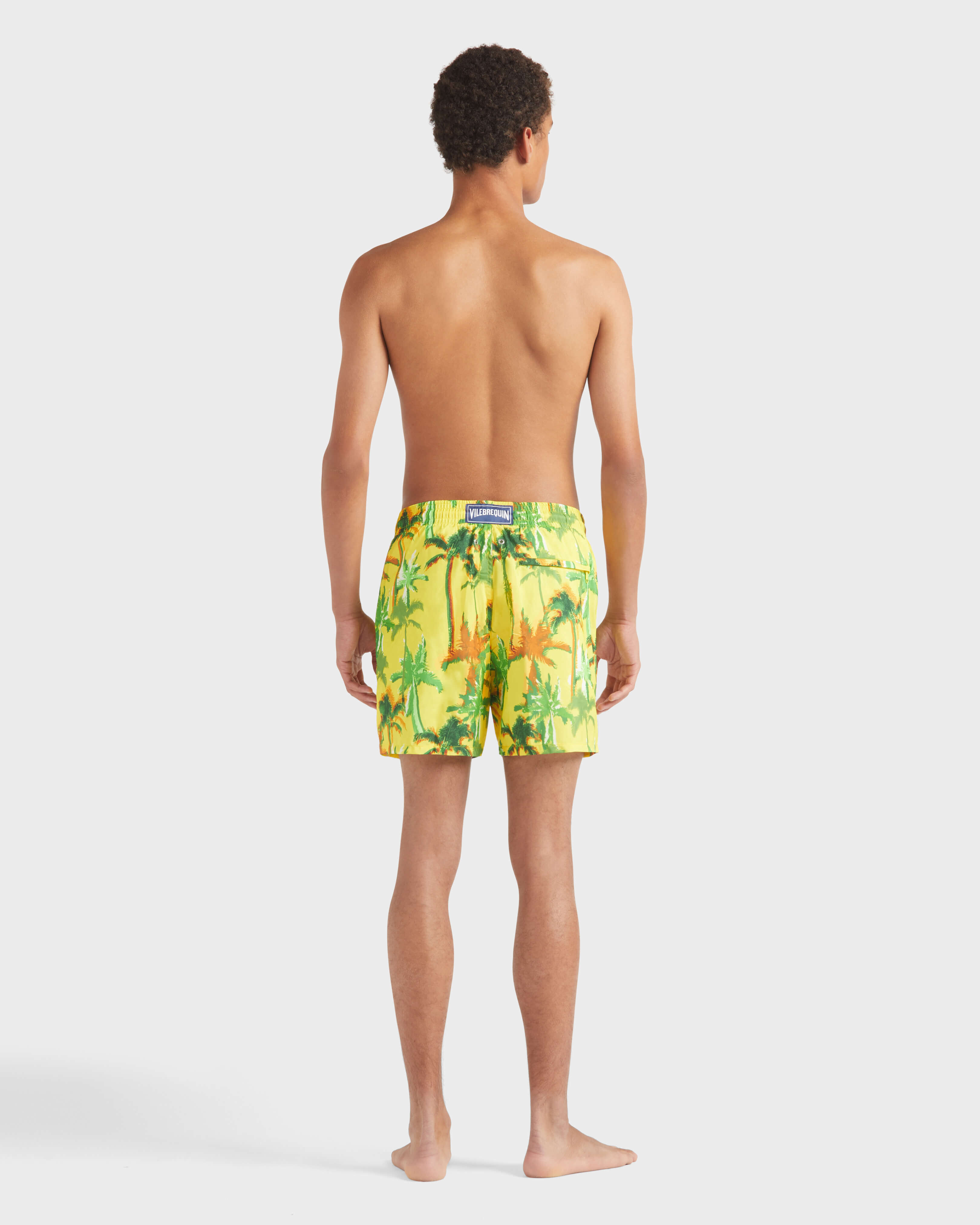 Men Ultra-light and packable Swim Shorts Palms Offset SUN backworn view