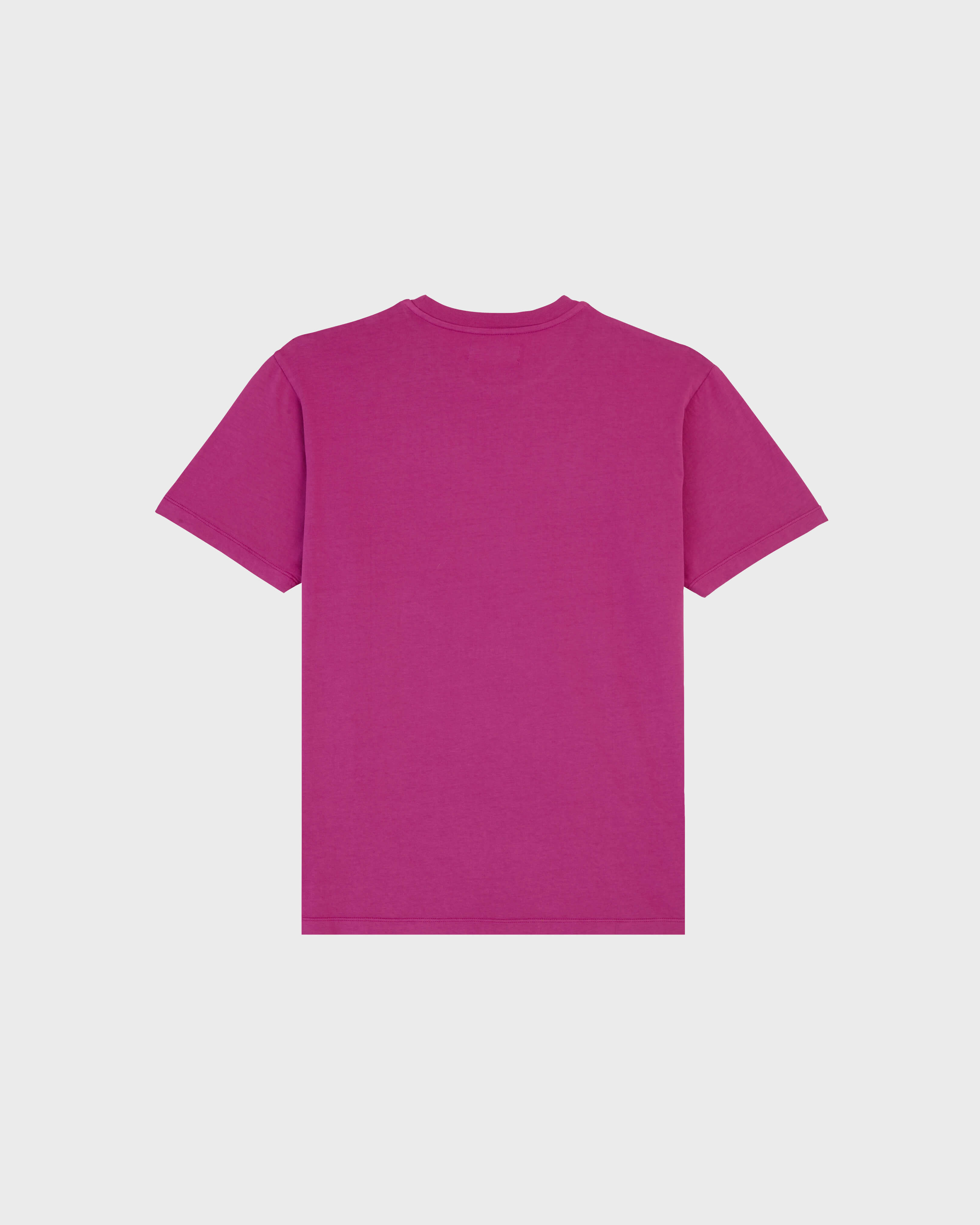 Men Cotton T-Shirt Printed Turtle Logo CRIMSON PURPLE back view