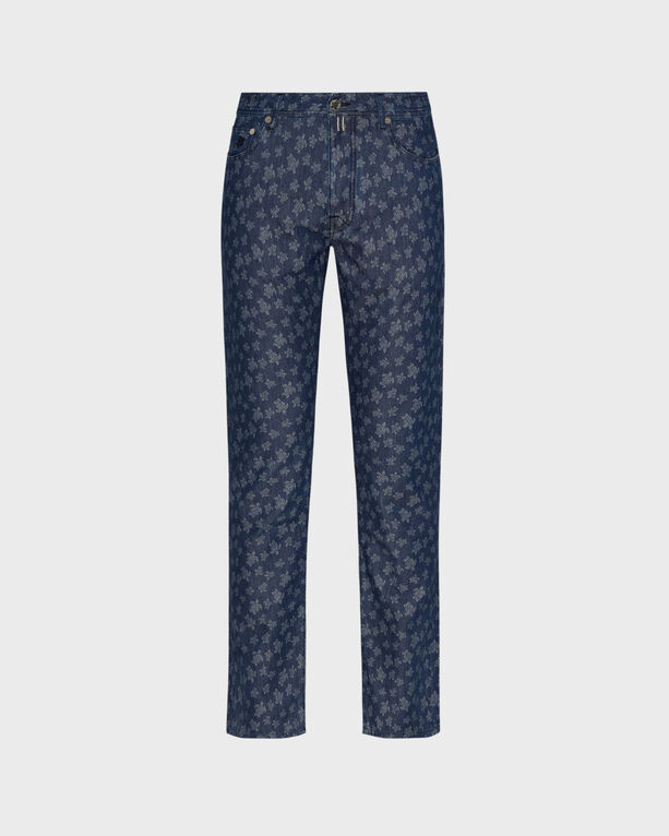 Vilebrequin - Men Light Denim Pants Ronde Des Tortues Jacquard - Jeans - Gbetta18 - Blue - Size 32