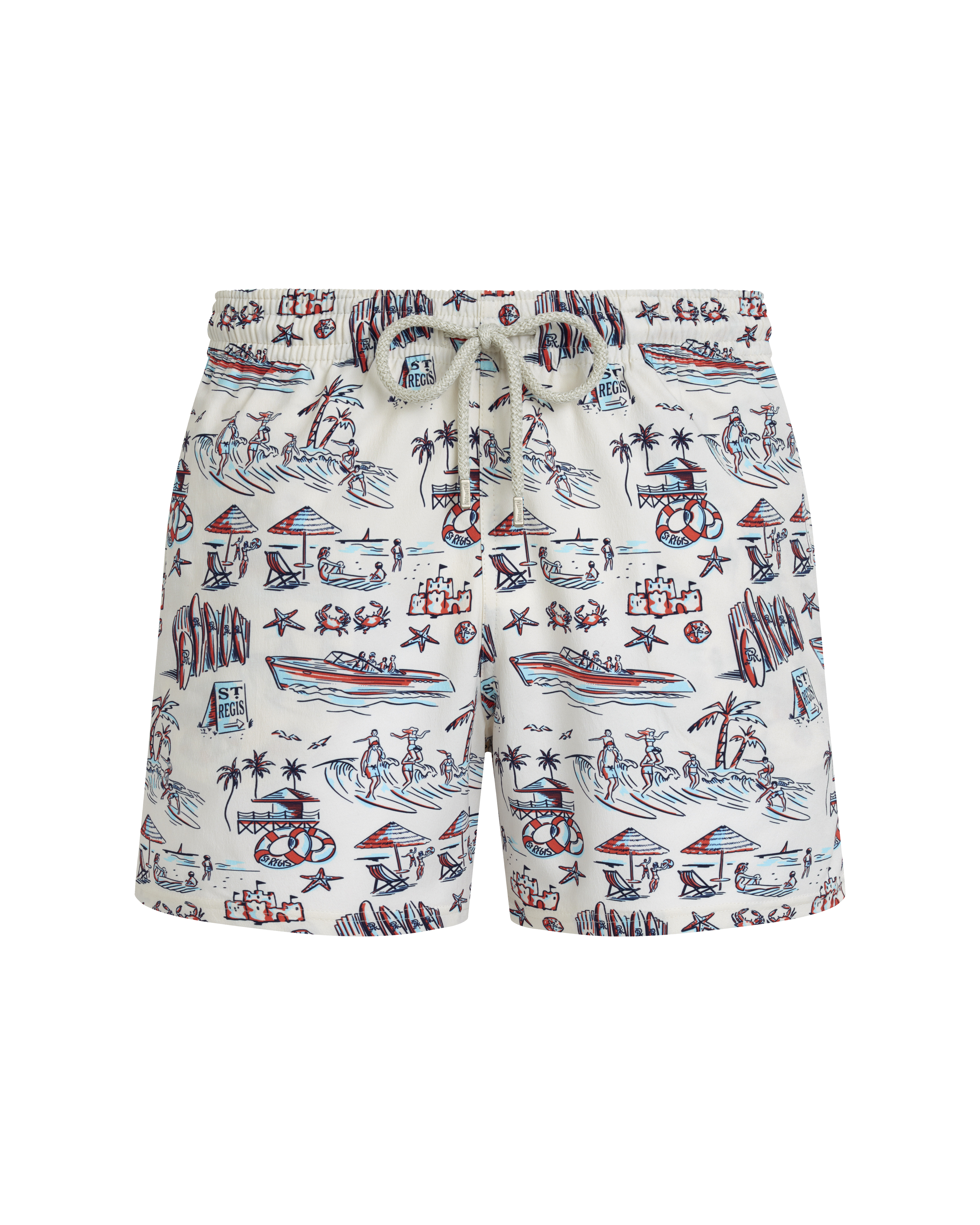 Men Stretch Swim Shorts Family Beach- Vilebrequin x St Regis 066 front view