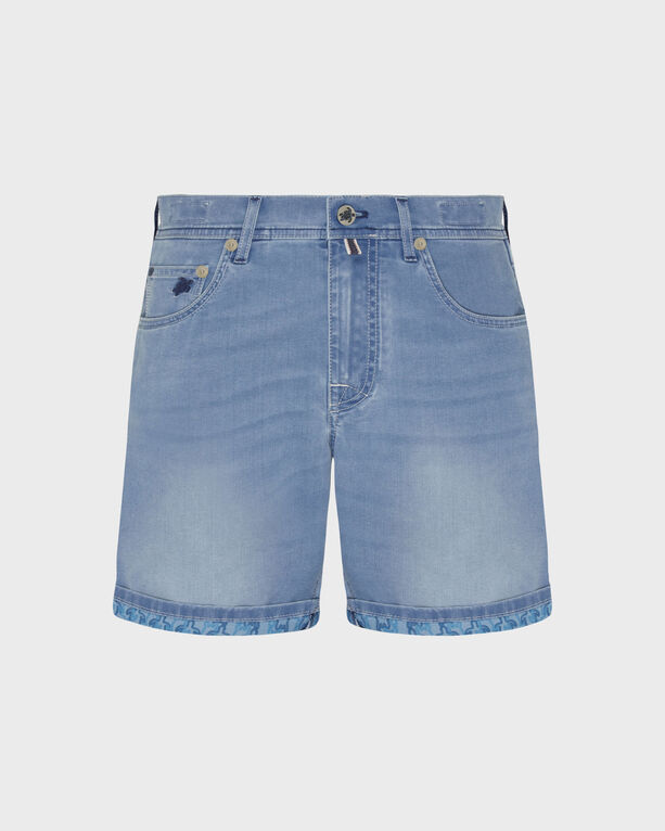 Vilebrequin - Men Denim Bermuda Shorts Turtles Net - Bermuda - Garonne - Blue - Size 36