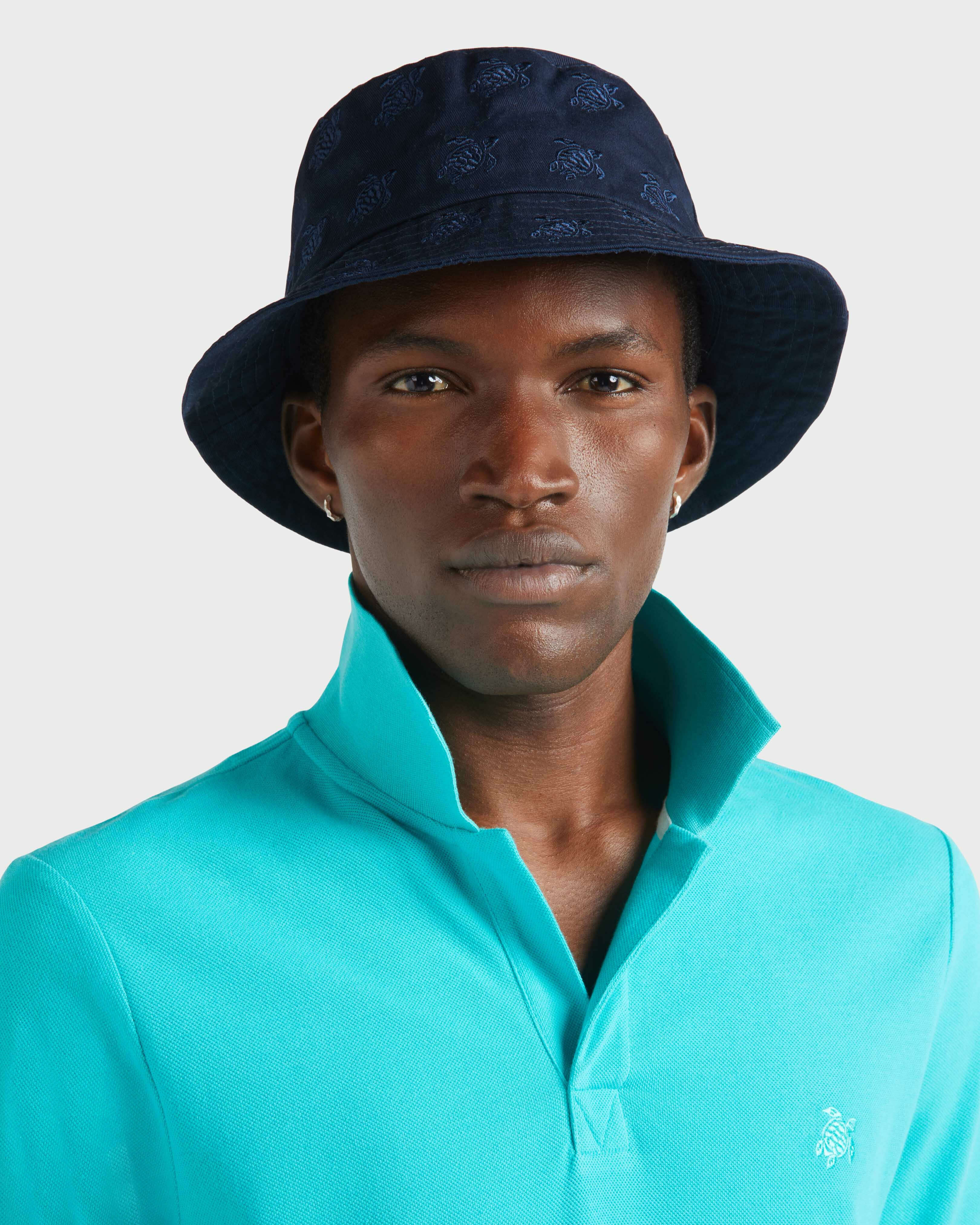 Embroidered Bucket Hat Turtles All Over NAVY supp1 view