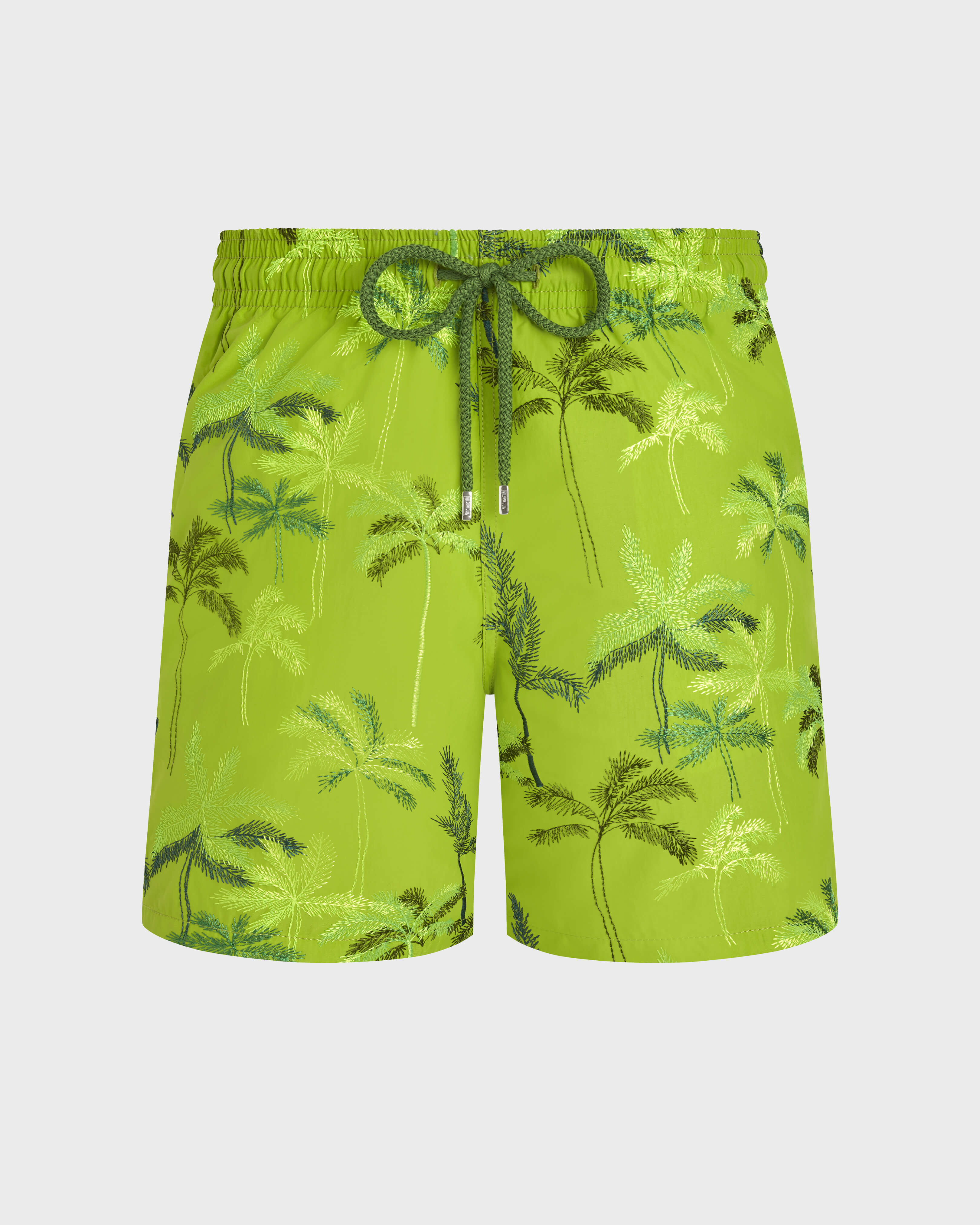 Bañador con bordado Palm Offset para hombre - Edición limitada LIME front view