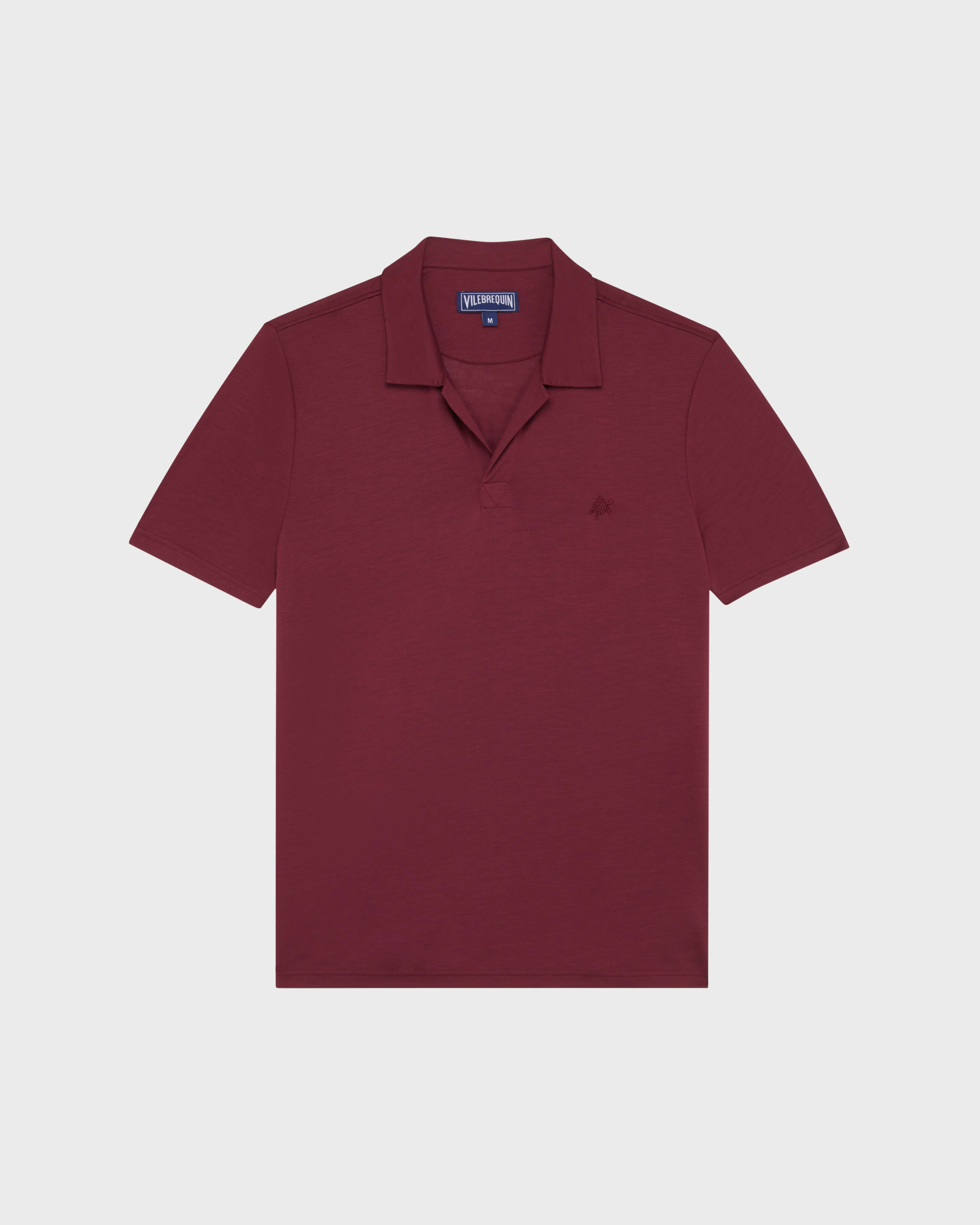 Men Tencel Polo Shirt Solid BACCHUS front view