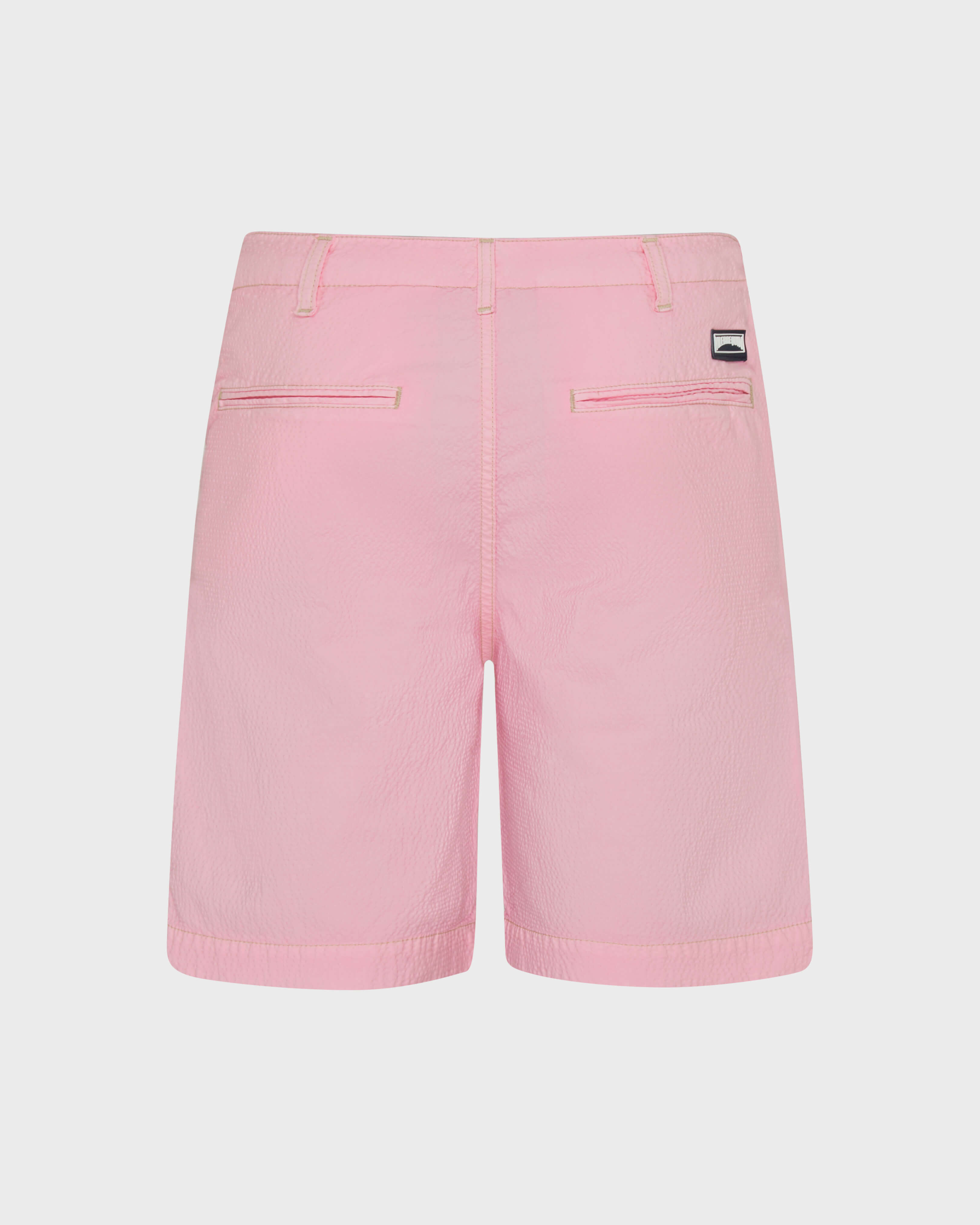 Men Cotton Seersucker Bermuda Shorts PEONY back view