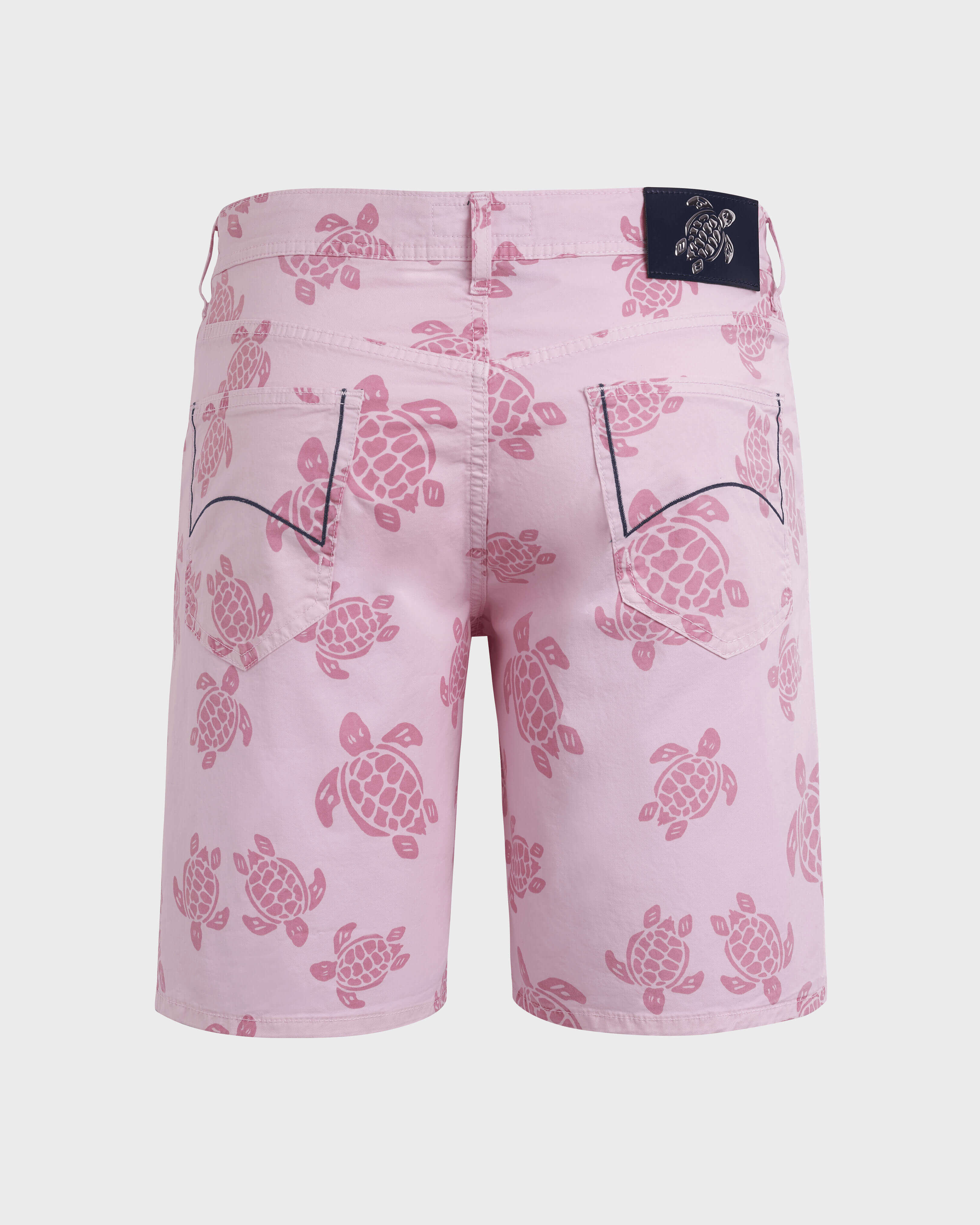 HERREN BERMUDASHORTS MIT HARZDRUCK RONDE DES TORTUES TEEROSE back view