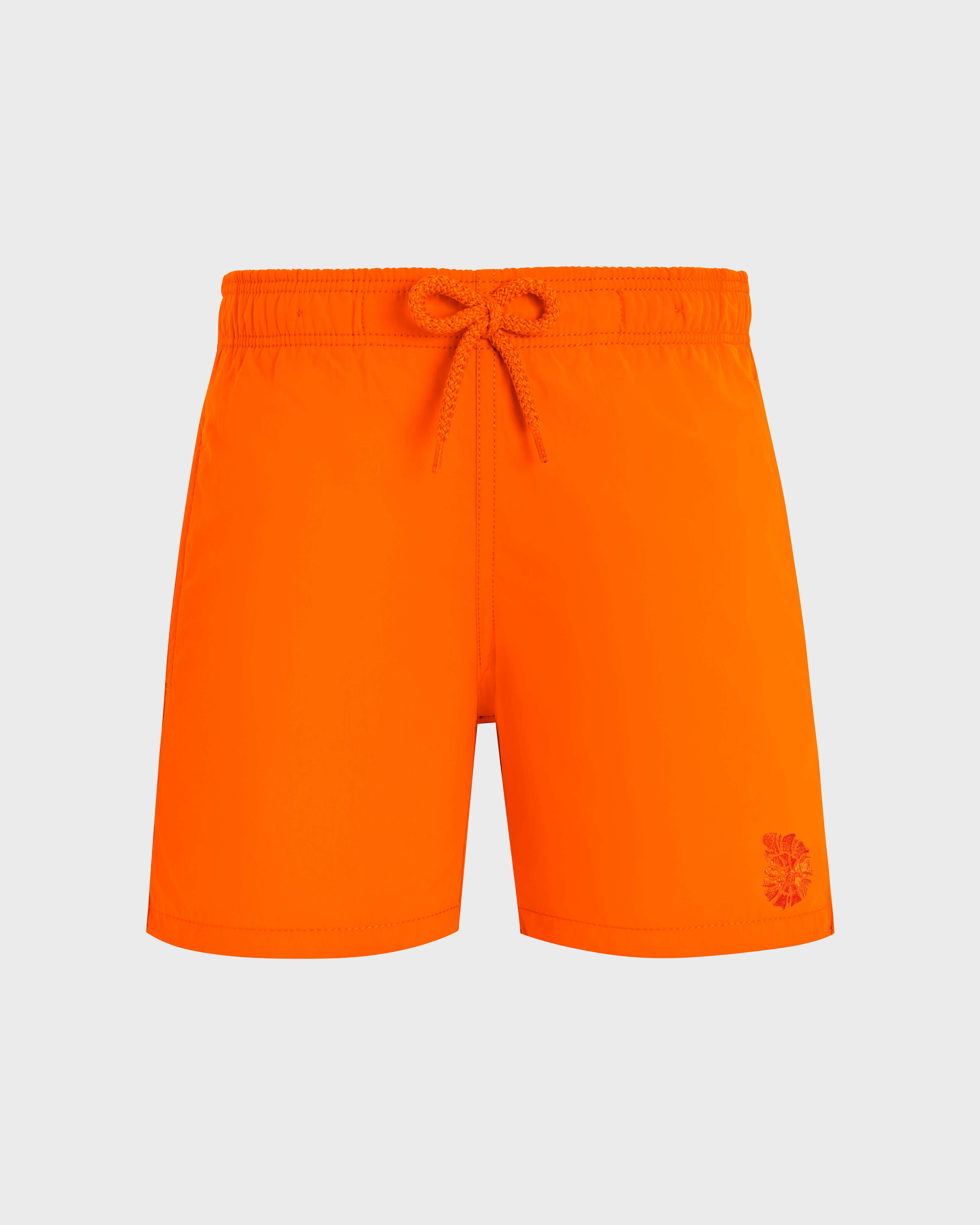 Boys Swim Shorts  Water-reactive Noumea Sea Shells APRICOT front view