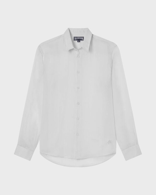 Vilebrequin - Cotton Voile Lightweight Shirt Solid - Shirt - Caracal - White - Size XXL