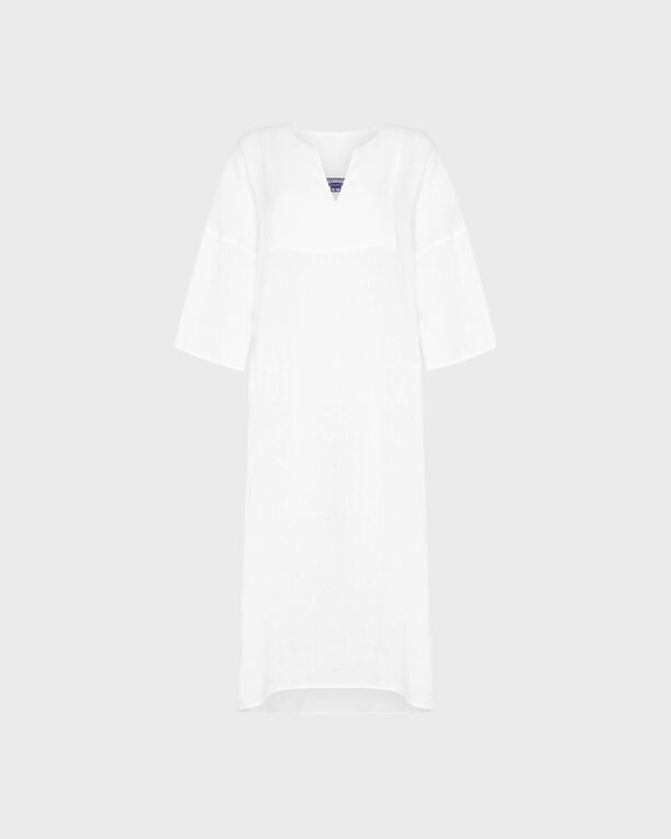 Vilebrequin - Women Linen Kaftan Solid - Kaftan - Logan - Weiss - Größe L/XL