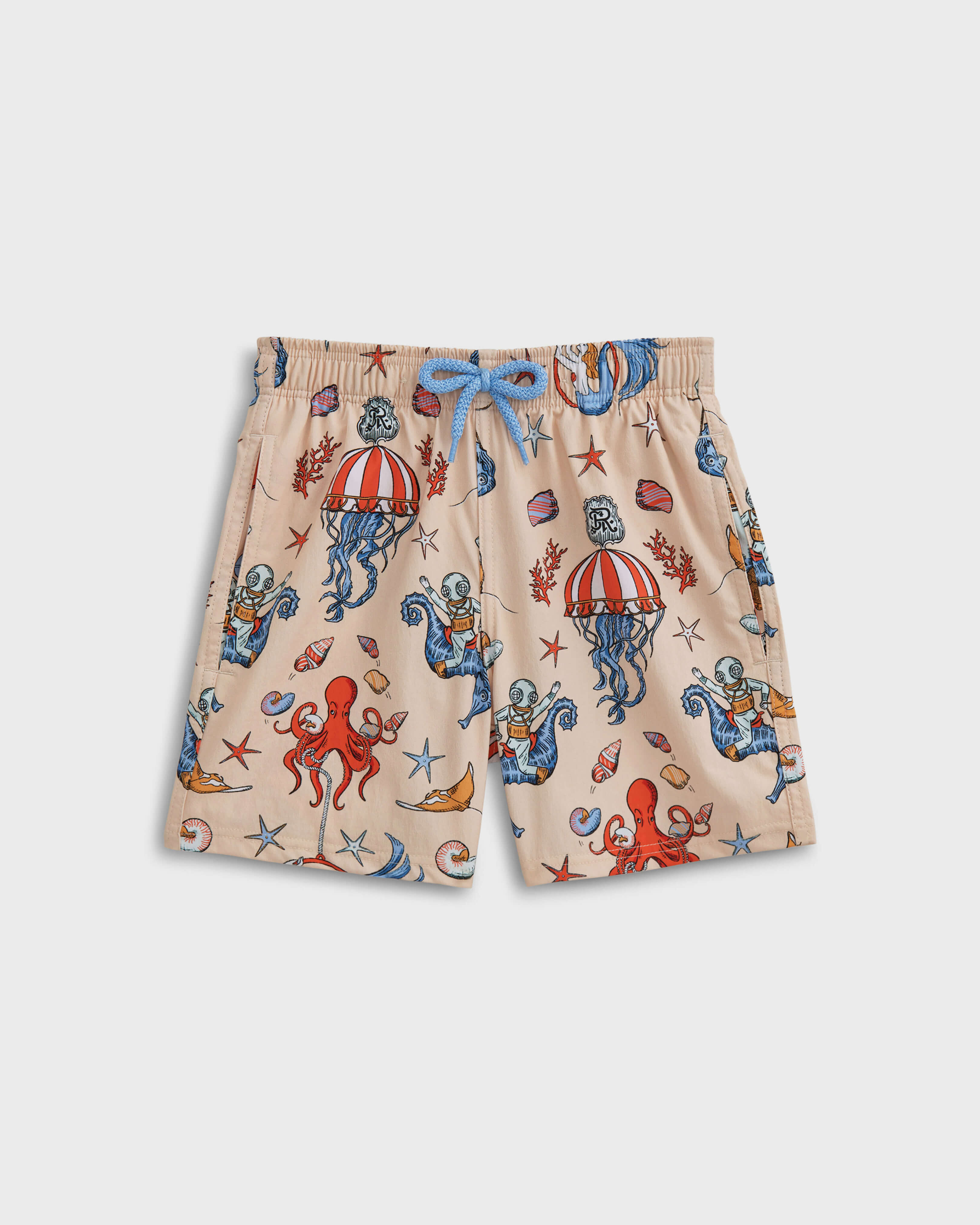 Boys Stretch Swimwear Aqua Circus - Vilebrequin for St.Regis Longboat Key PINK CHAMPAGNE front view