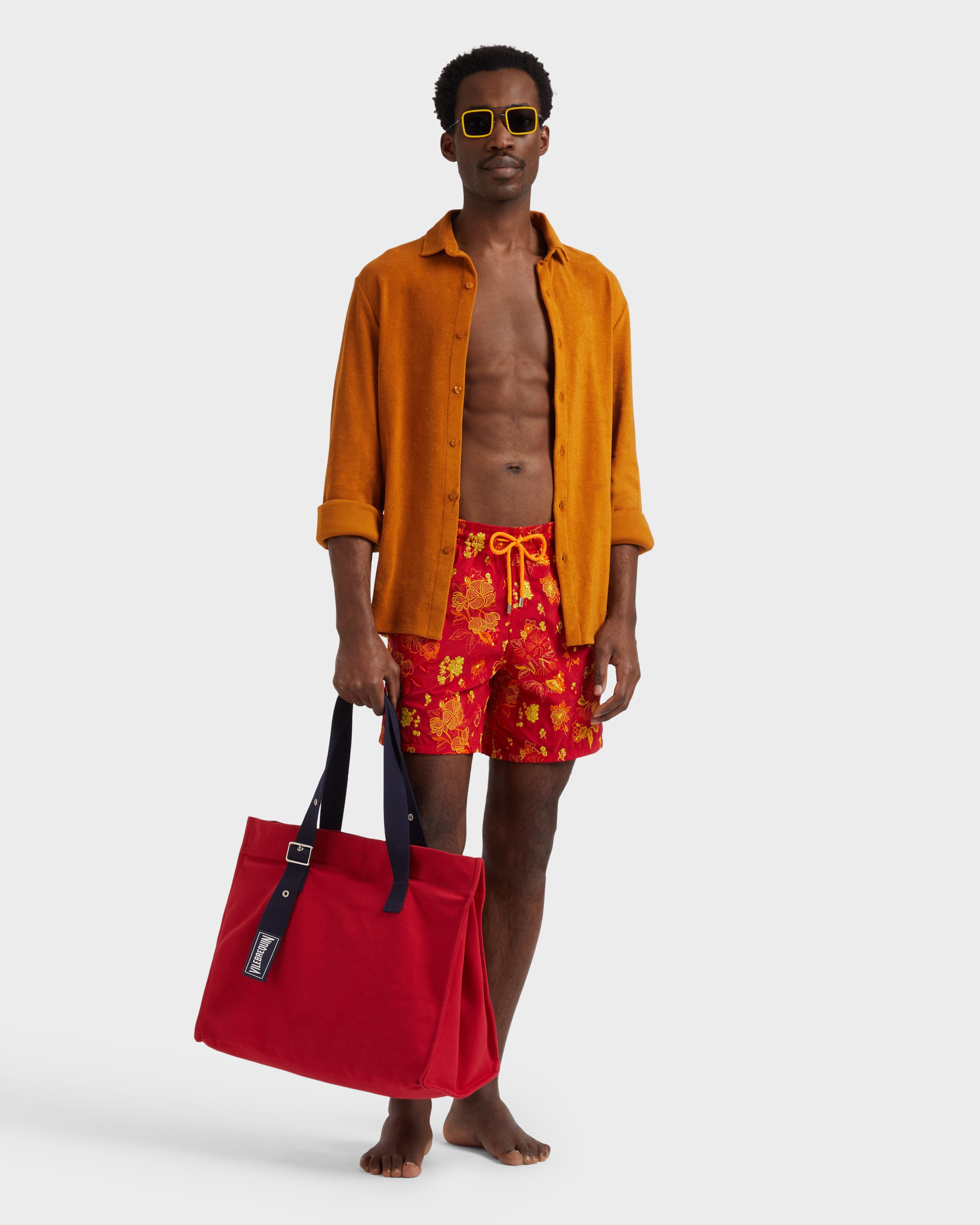 Men Swim Shorts Embroidered Flowers - Limited Edition LIPSTICK supp1 view
