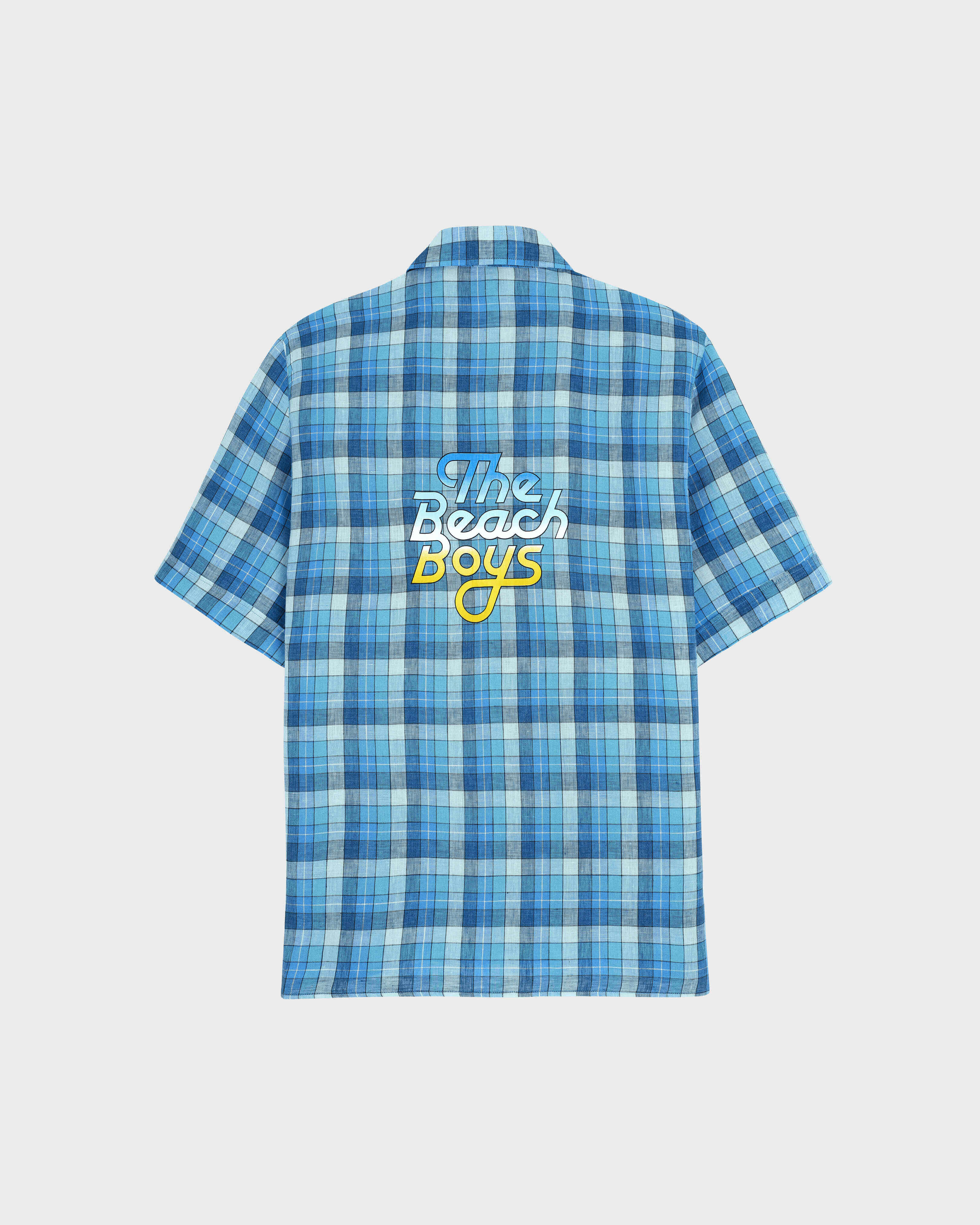 Kariertes Bowling-Hemd für Herren – Vilebrequin x The Beach Boys MARINEBLAU back view
