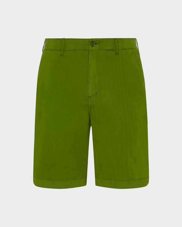 Vilebrequin - Men Satin Cotton Bermuda Shorts Solid - Bermuda - Belin - Green - Size L