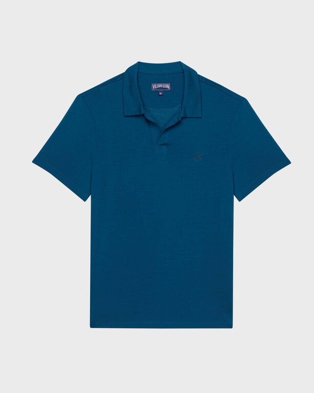Vilebrequin - Men Tencel Polo Shirt Solid - Polo - Pirinol - Blue - Size S