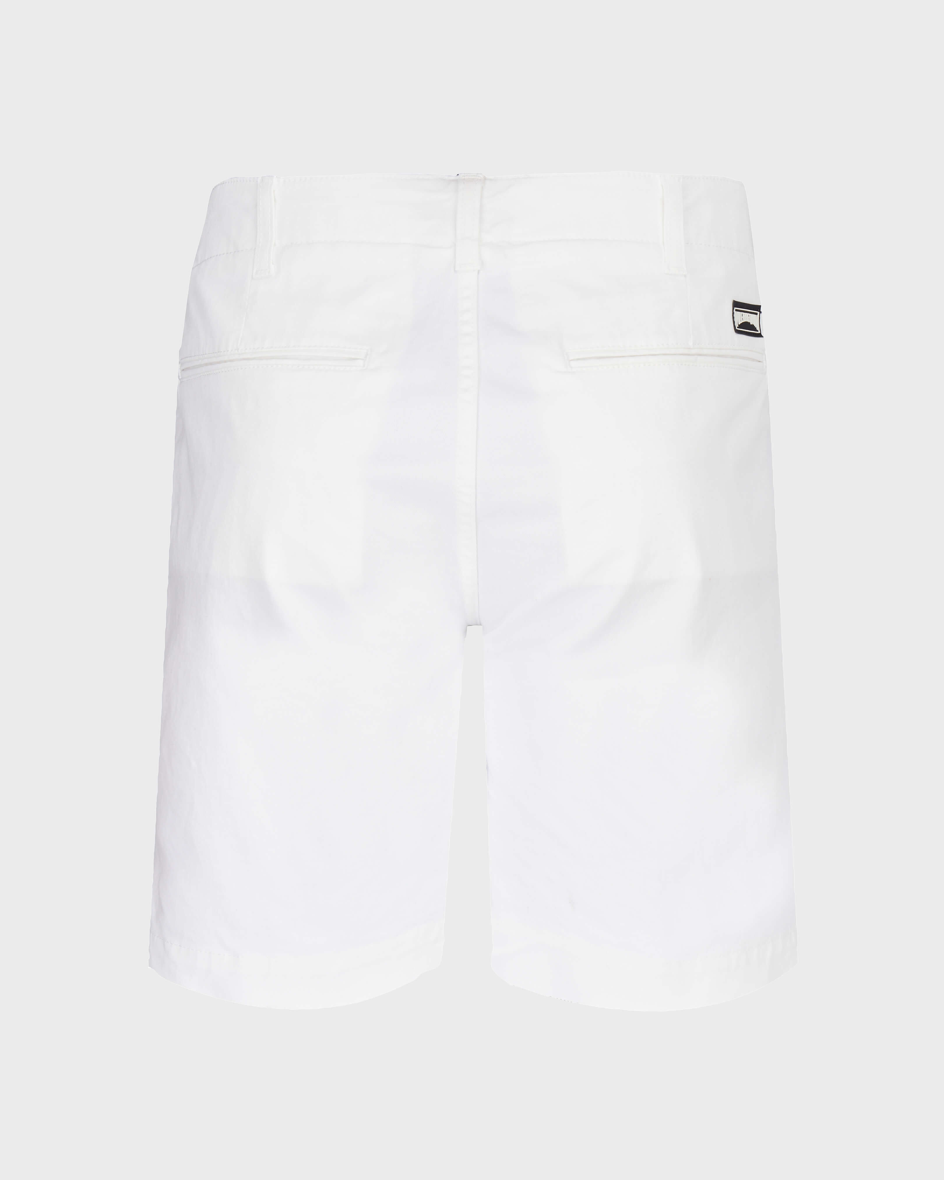 Men Chino Bermuda Shorts Ultra-light WHITE back view