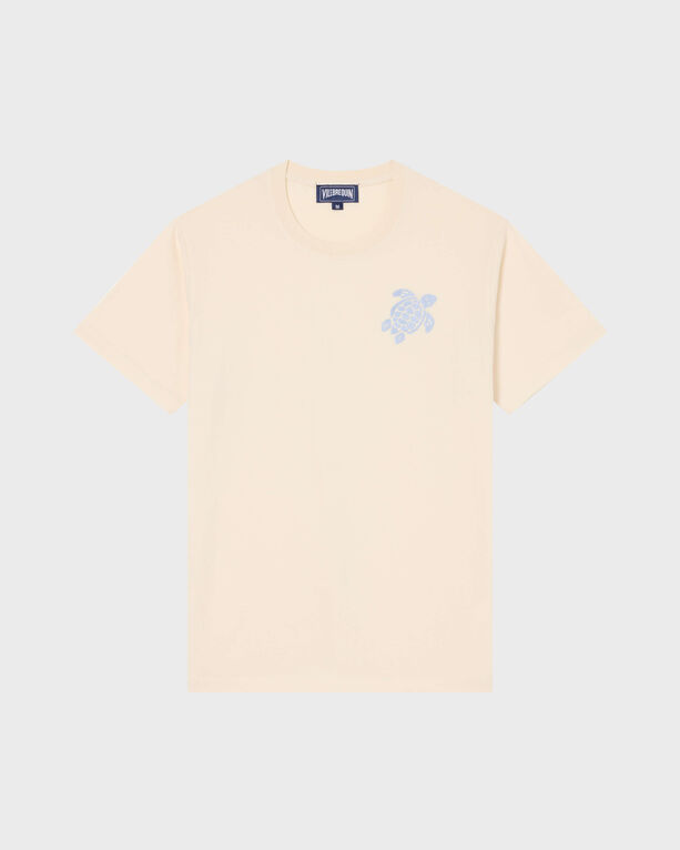 Vilebrequin Uomo Beige - T-Shirt In Cotone Con Grande Ricamo Tartaruga - Tops - L - Immagine 2