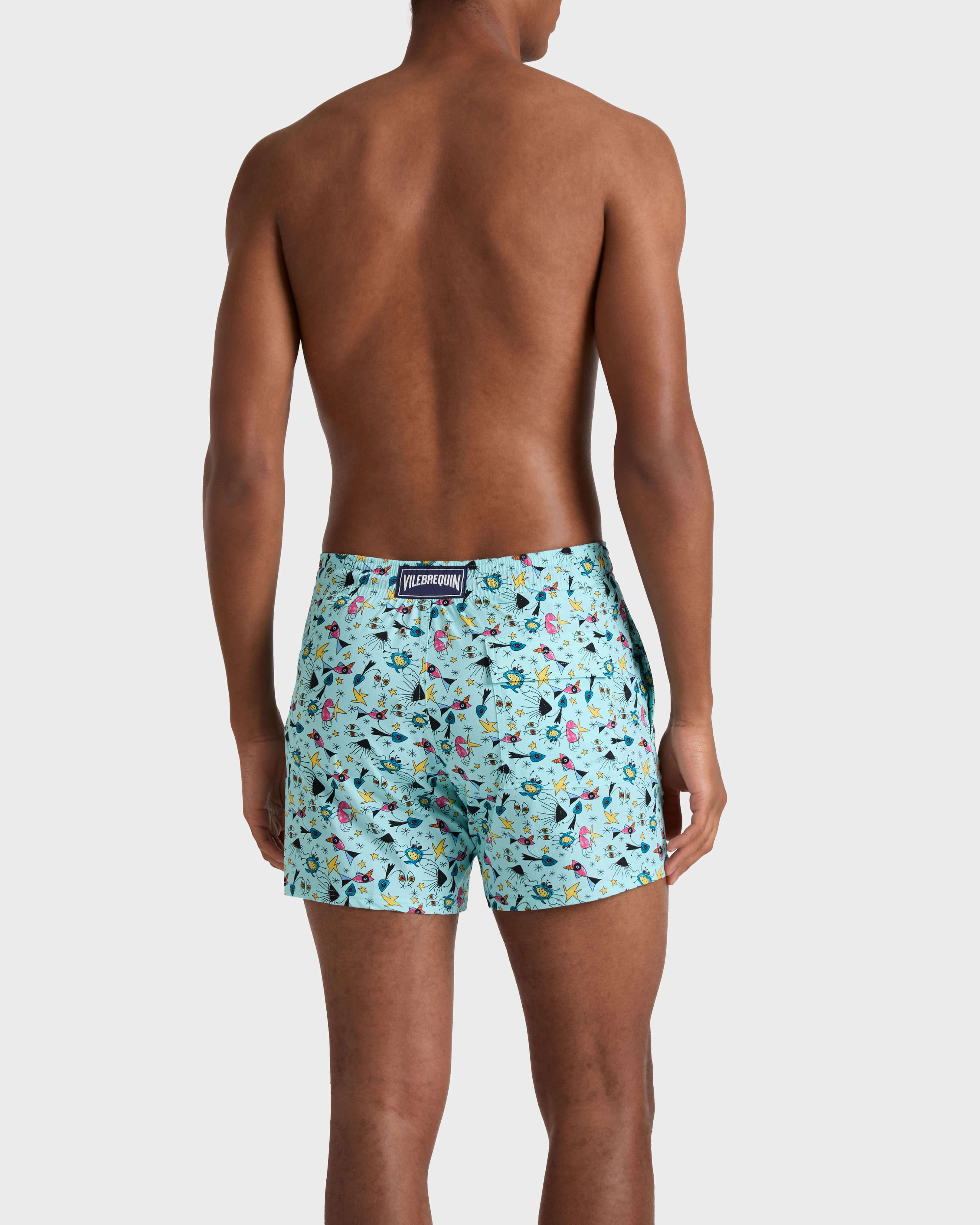 Kurze Aquatic Carnival Stretch-Badeshorts für Herren OXYGENE backworn view