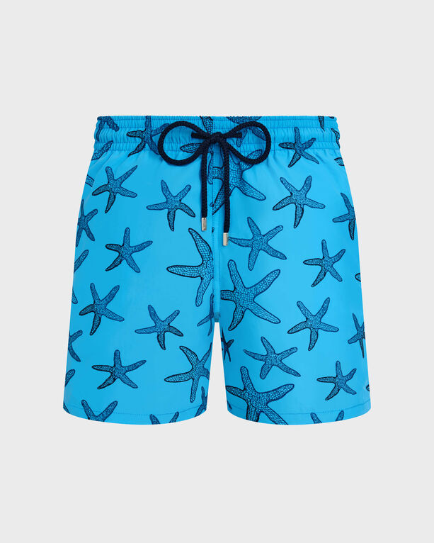 Vilebrequin - Men Swim Shorts Embroidered Starlettes - Limited Edition - Swimwear - Mistral - Blue - Size M