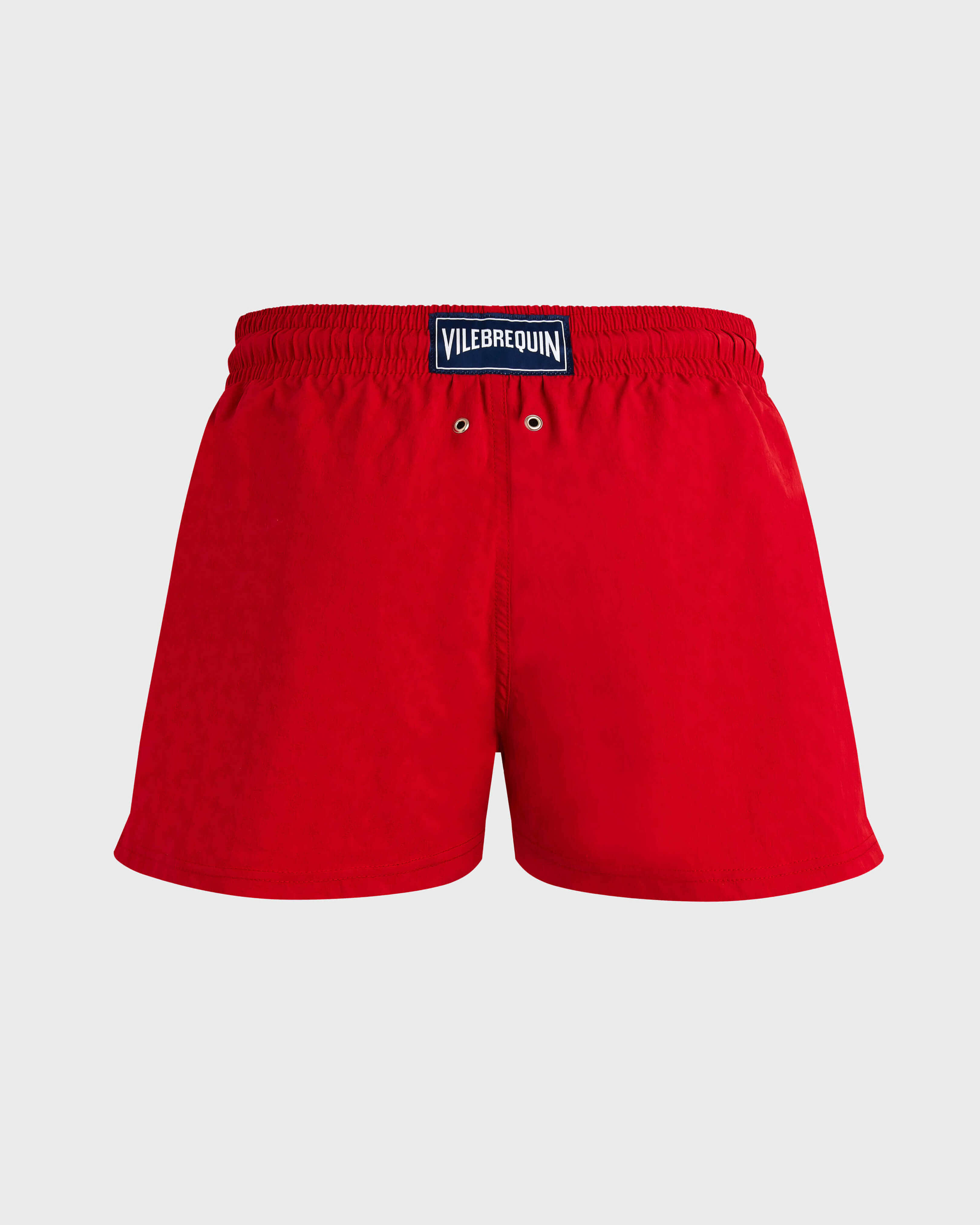 Men Short Swim Trunks Jacquard Turtles LIPSTICK back view