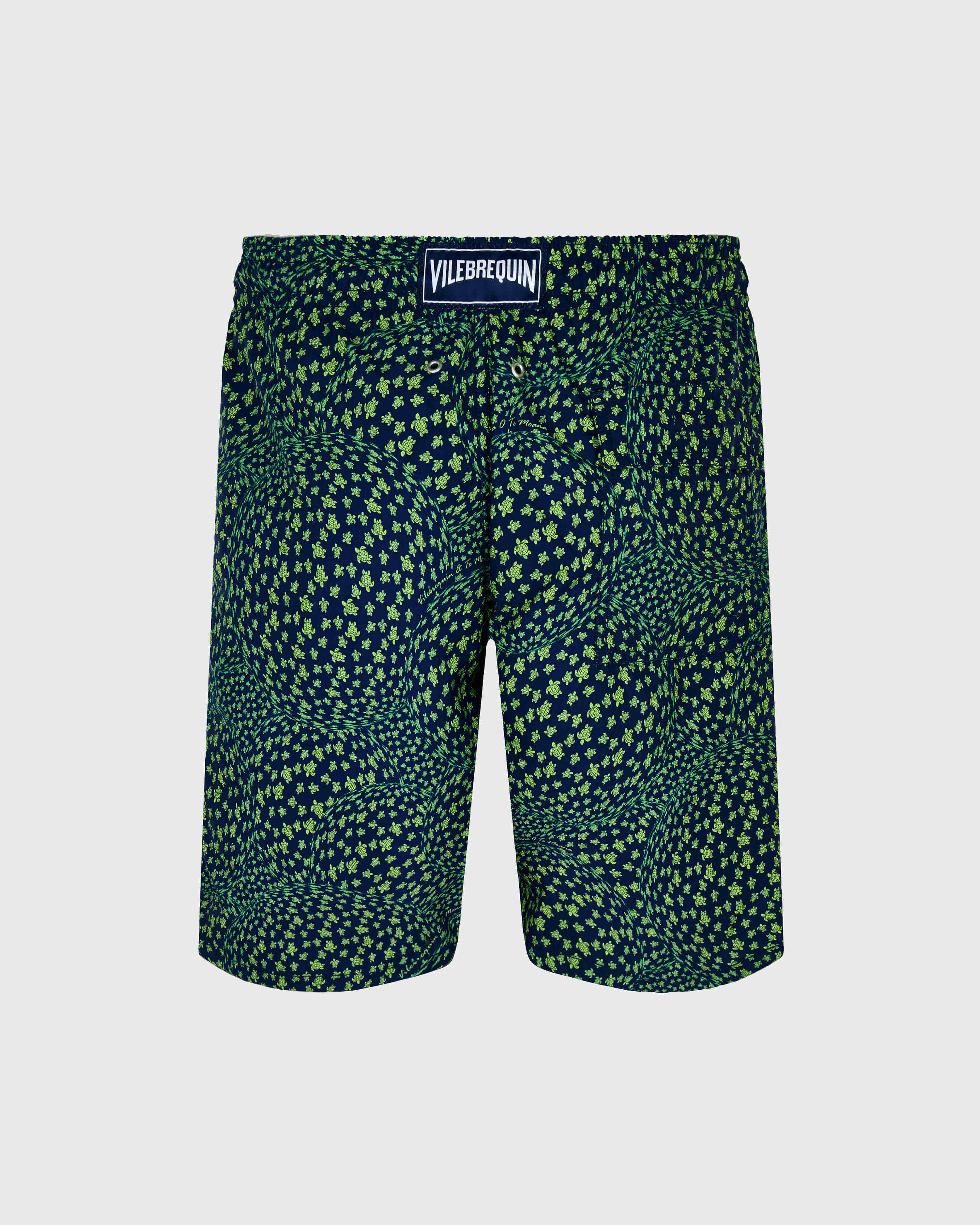 Lange Te Mana O Te Moana Stretch-Badeshorts für Herren MARINEBLAU back view