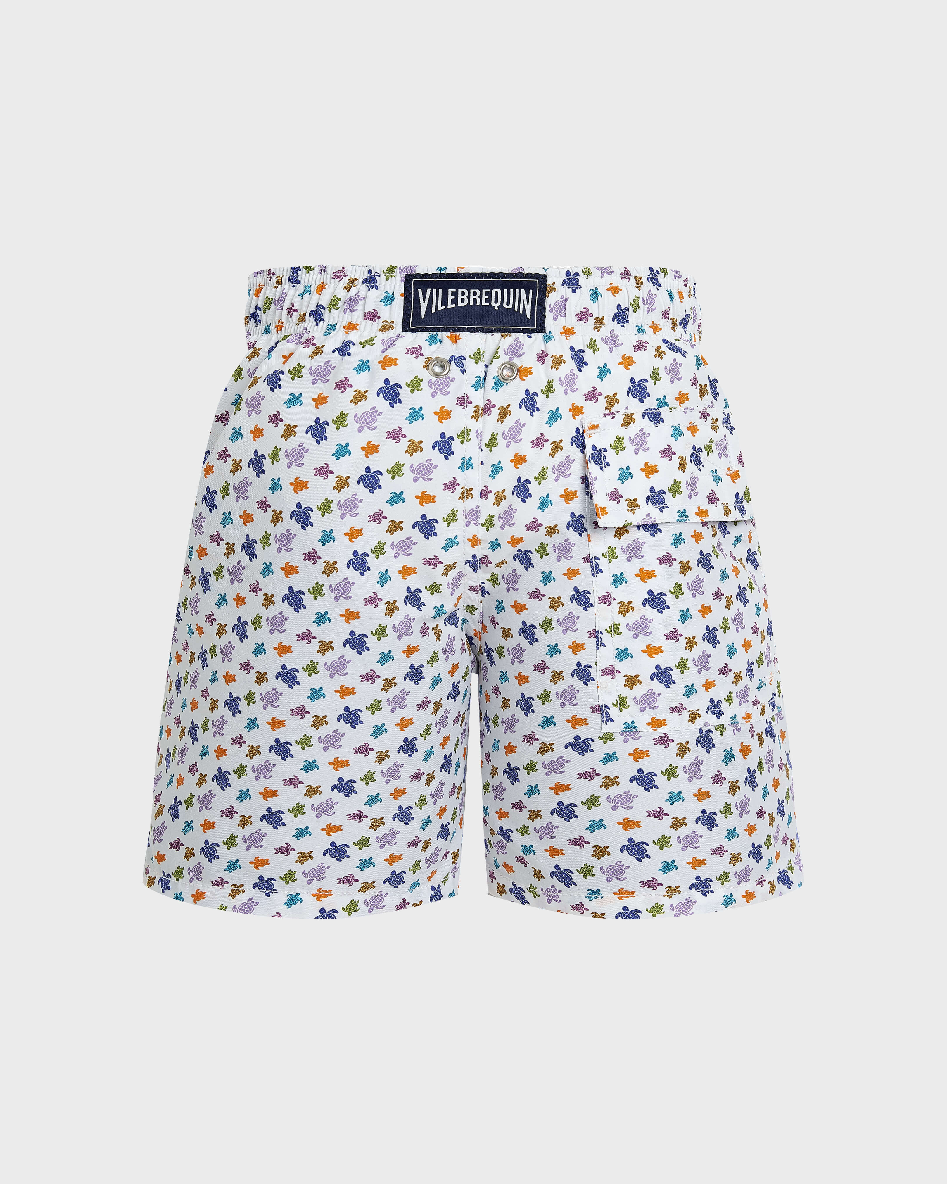 Pantaloncini mare bambino Micro Ronde Des Tortues BIANCO back view