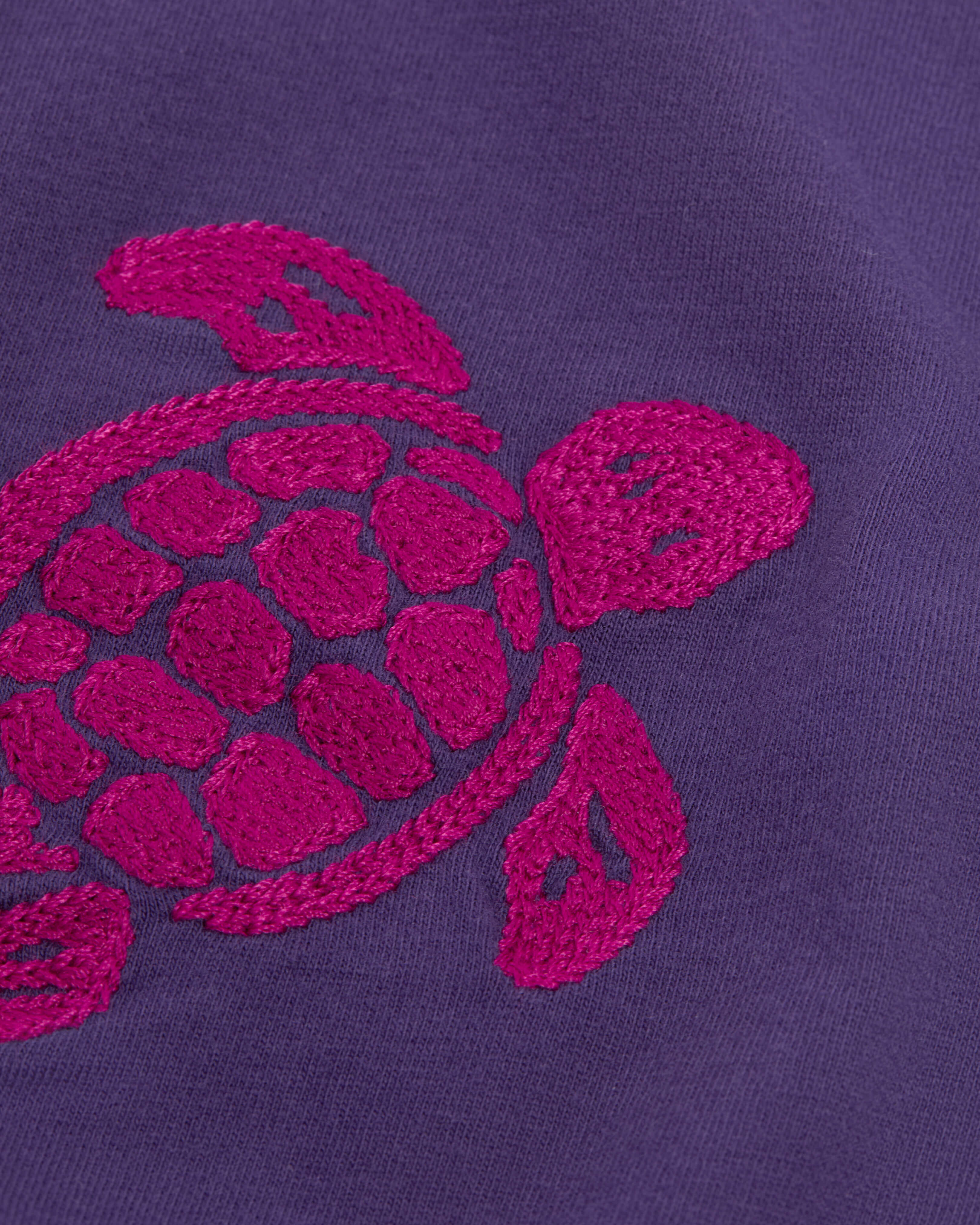 Boys Organic Cotton T-shirt Embroidered Turtle VIOLETTE look1 view