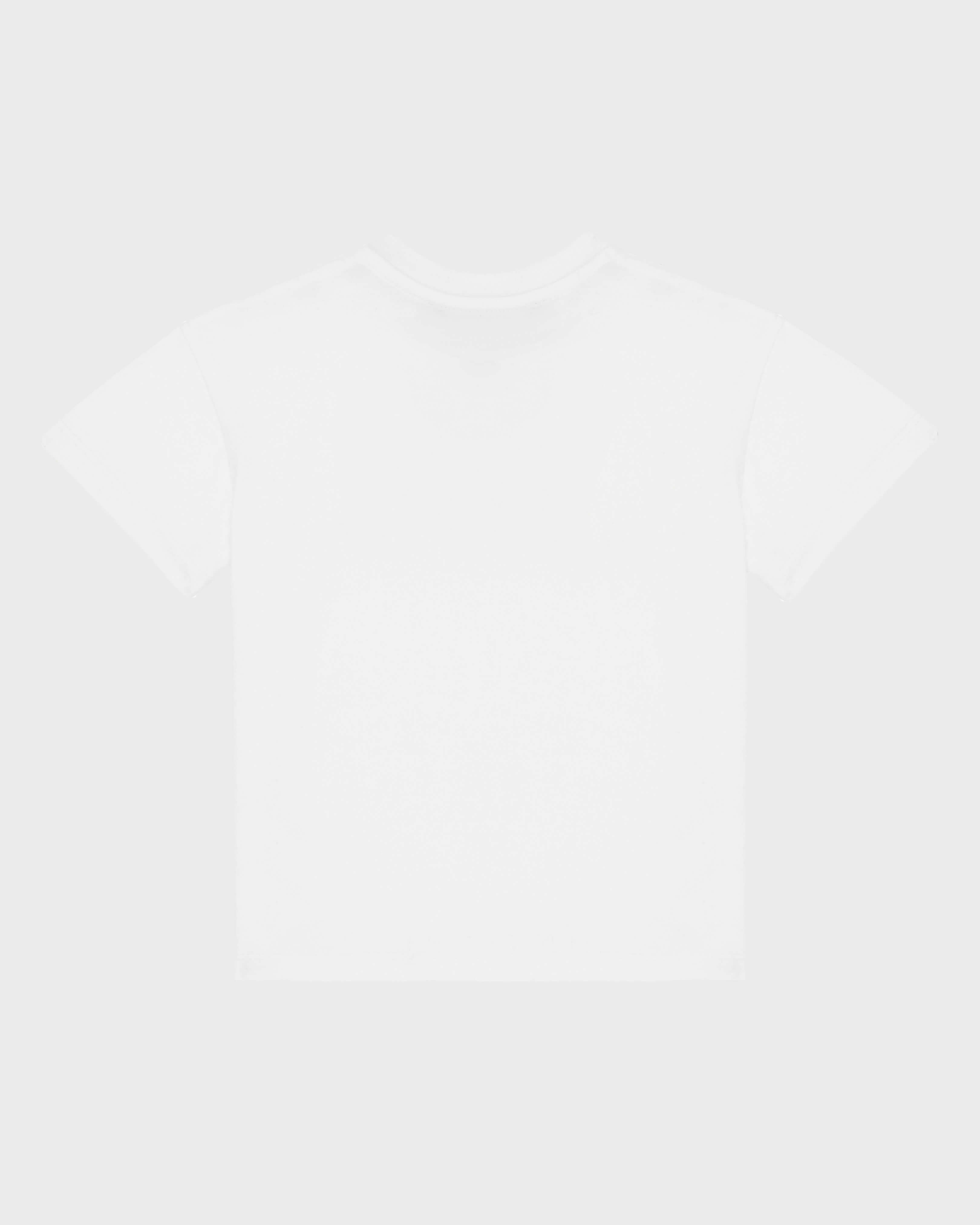 Baby Organic Cotton T-shirt Embossed Logo WHITE back view