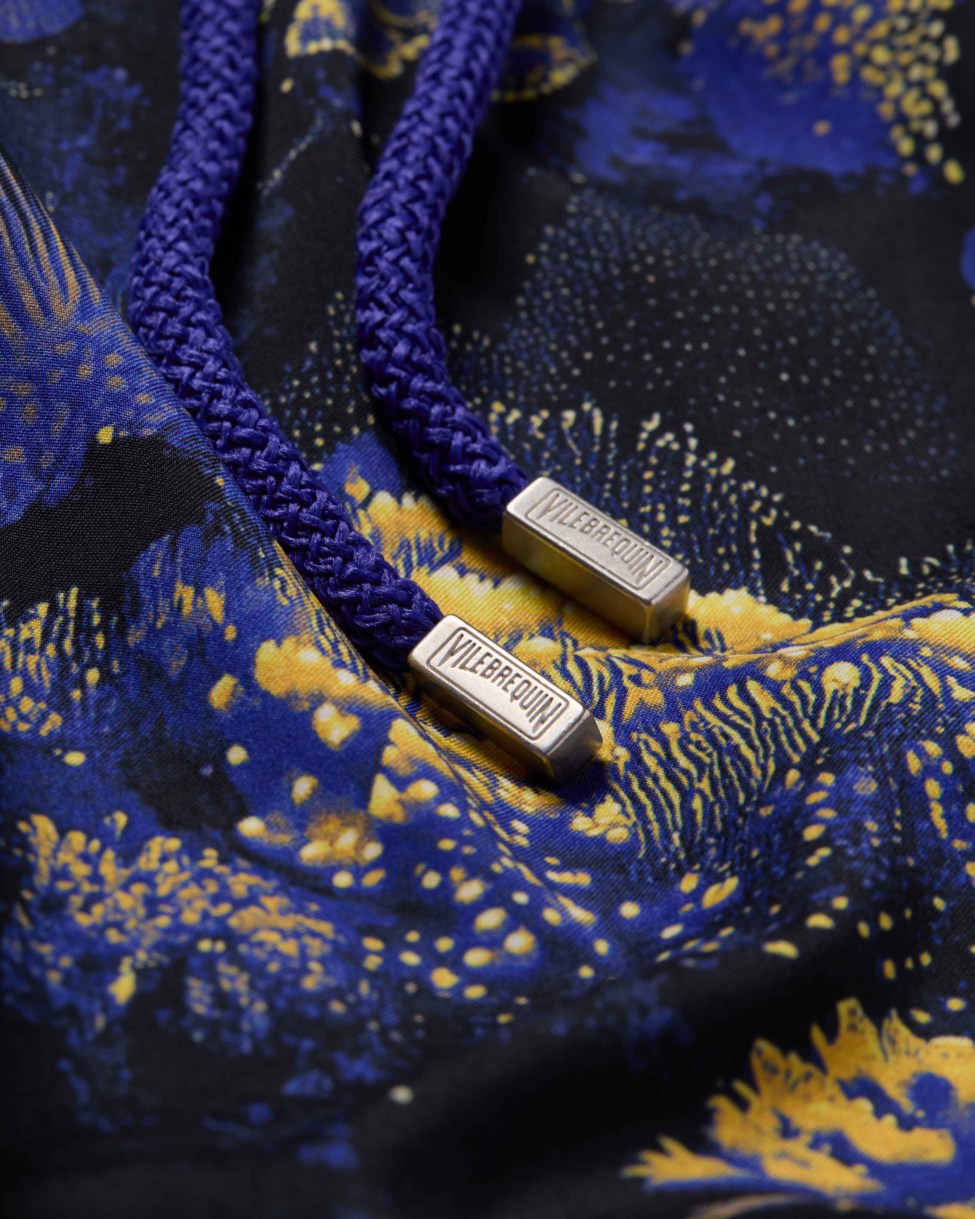 Kurze Coral Reef Stretch-Badeshorts für Herren SCHWARZ supp1 view