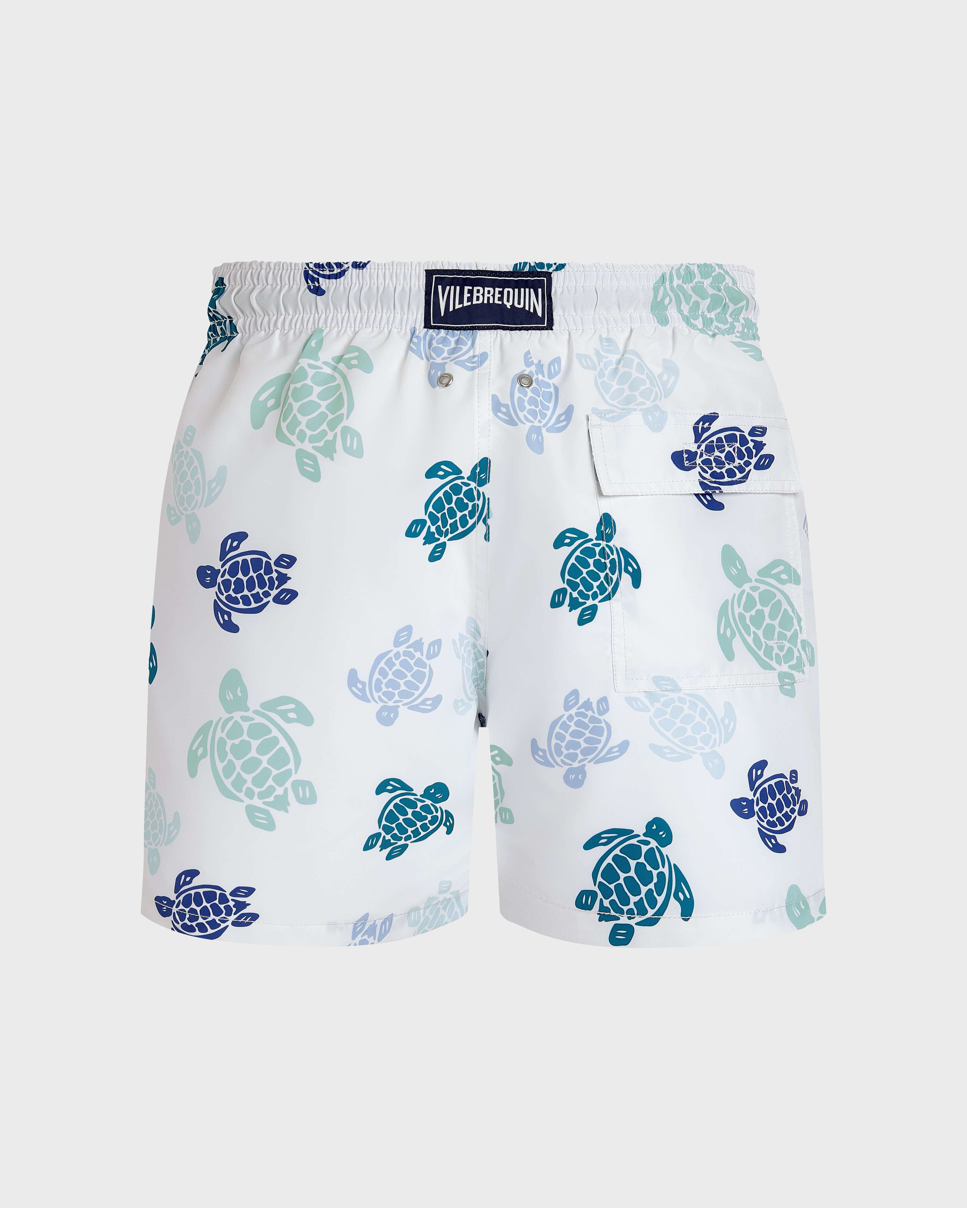 Tortues Multicolores Badeshorts für Herren WEISS back view