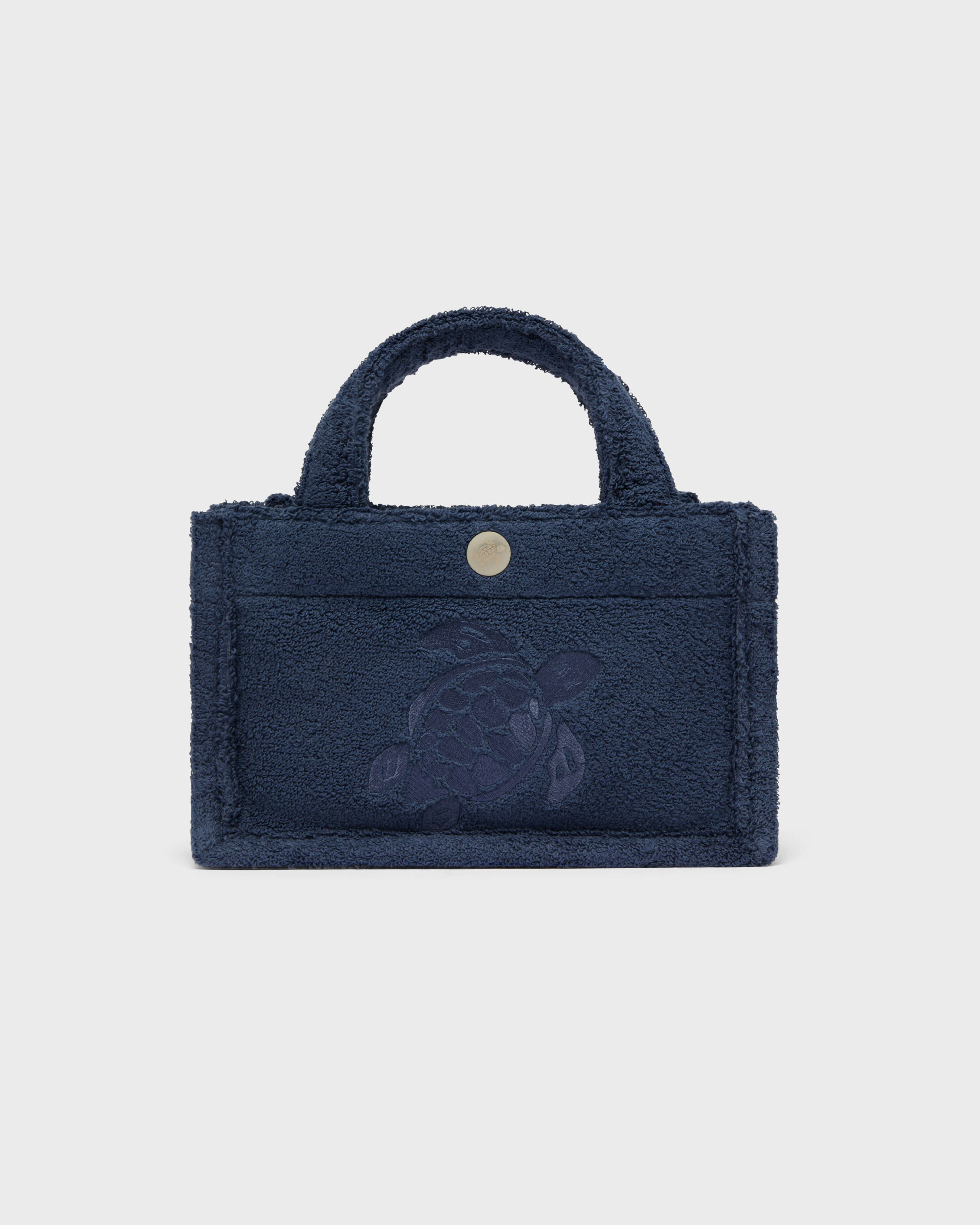 Unisex Mini Terry Bag Turtle NAVY front view