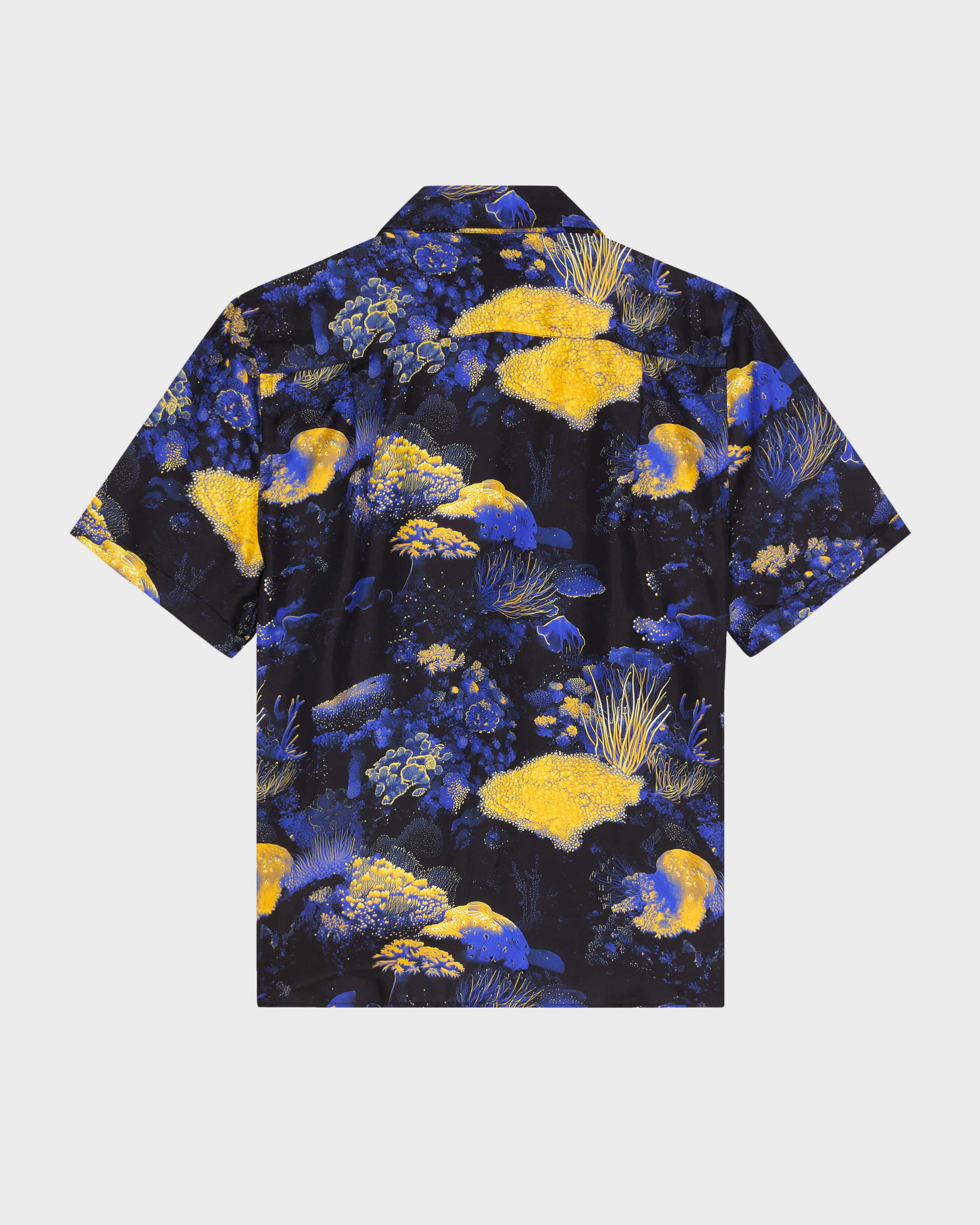 Chemise bowling en soie homme Coral Reef NOIR back view