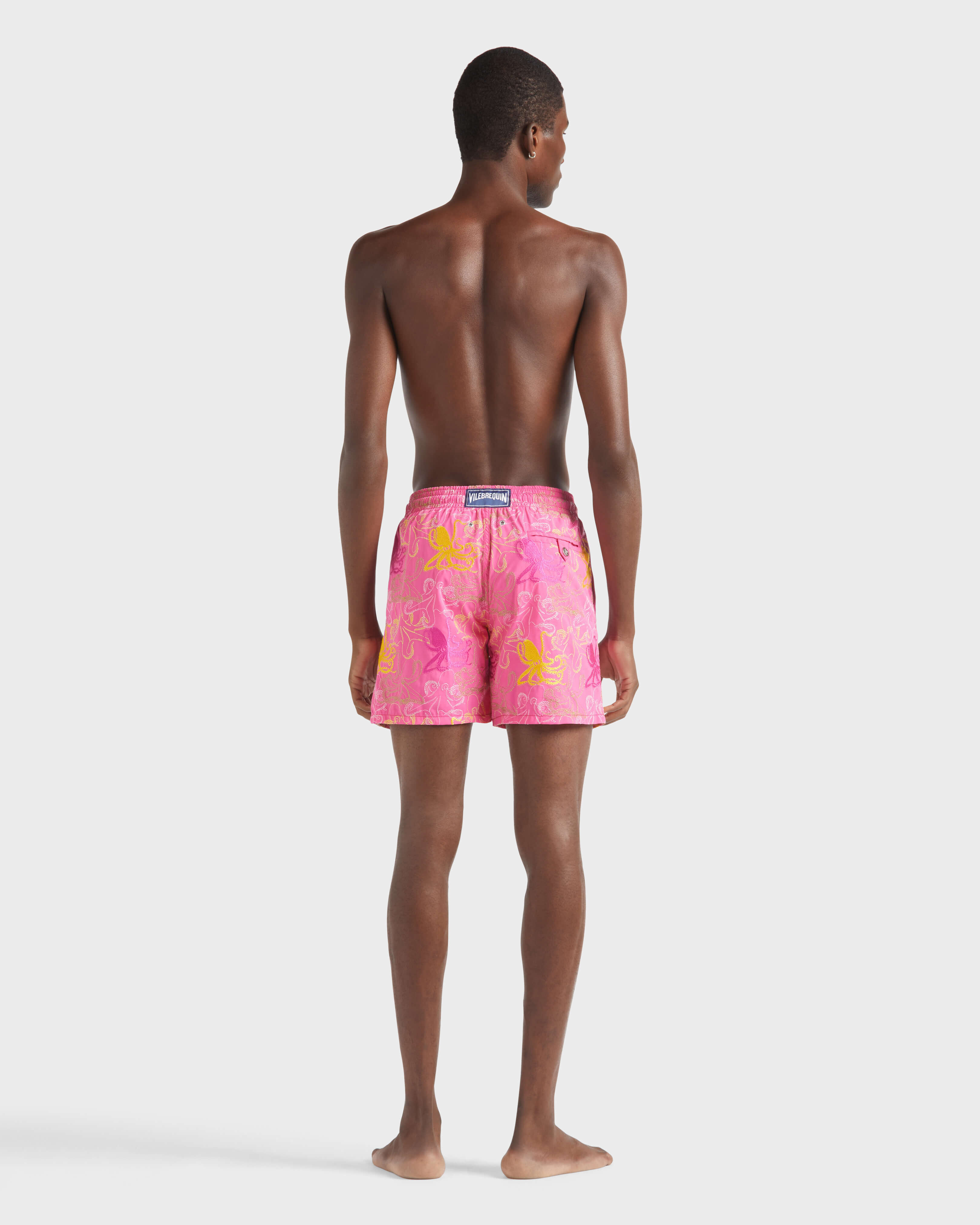 Bañador con bordado Octopussy para hombre de edición limitada BUGANVILLA backworn view