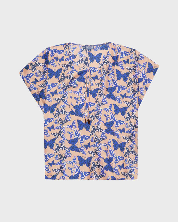 Vilebrequin - Disco Butterfly Bluse Aus Seide Für Damen - Hemd - Fritz - Rosa - Größe S Vilebrequin - Disco Butterfly Bluse Aus Seide Für Damen - Hemd - Fritz - Rosa - Größe S