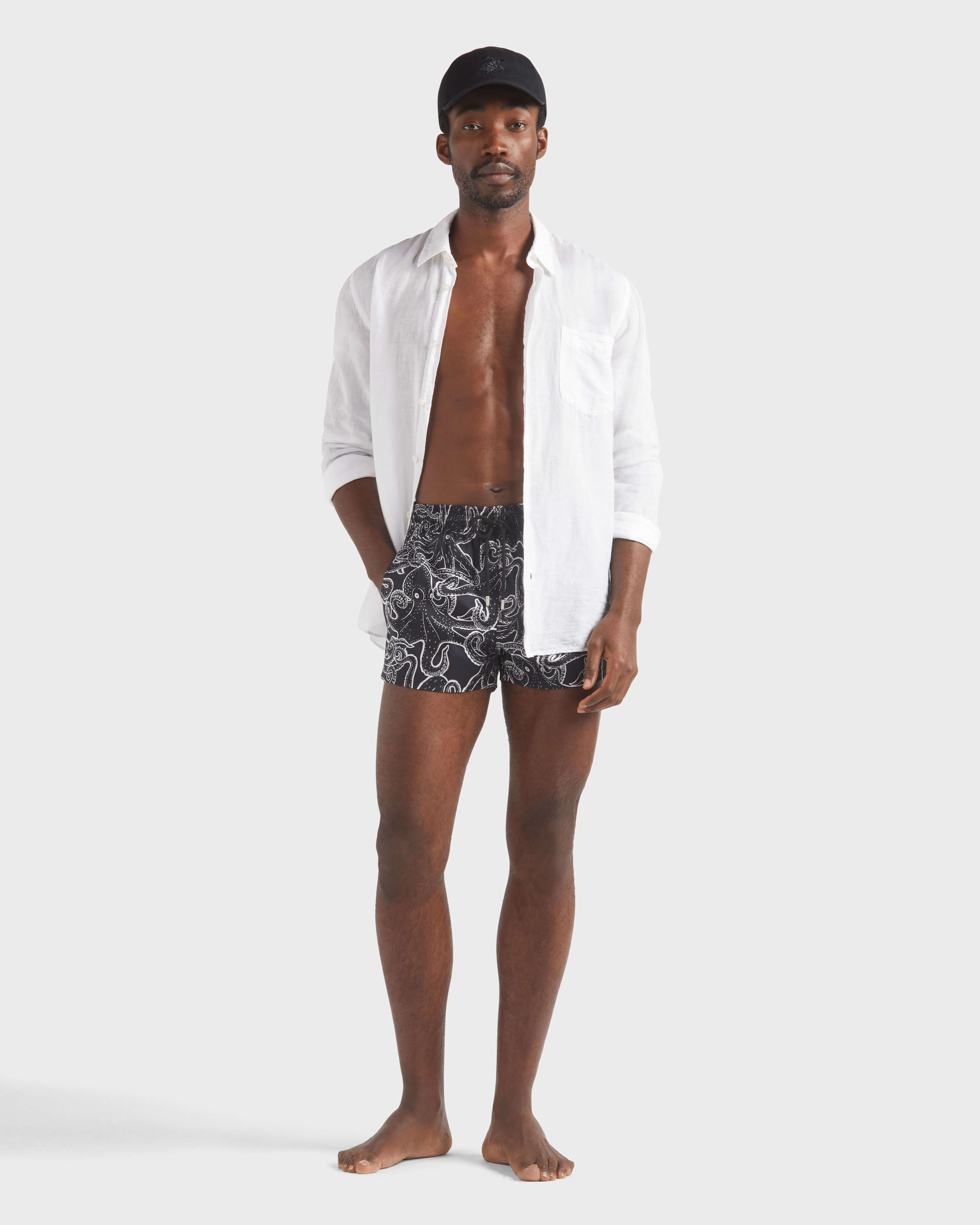 Men Short Swim trunks Poulpes BLACK supp1 view